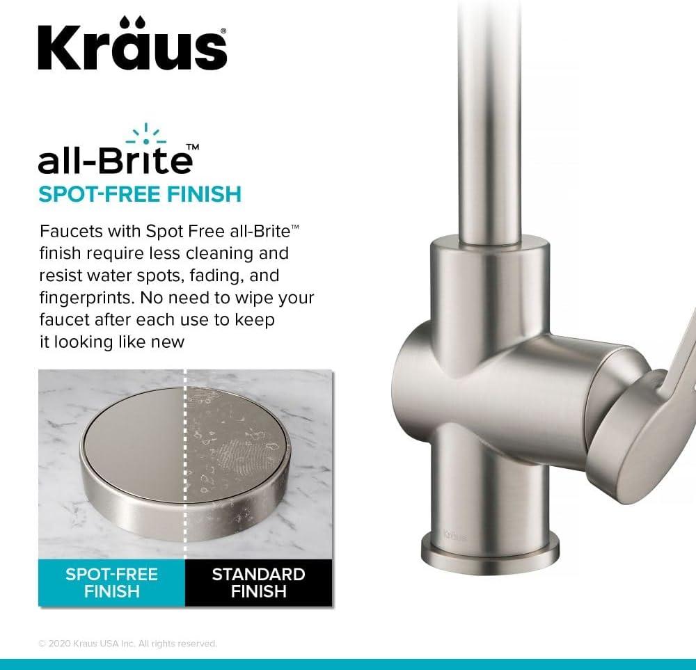 KRAUS Britt Commercial Style Single Handle Pull Down Kitchen Faucet