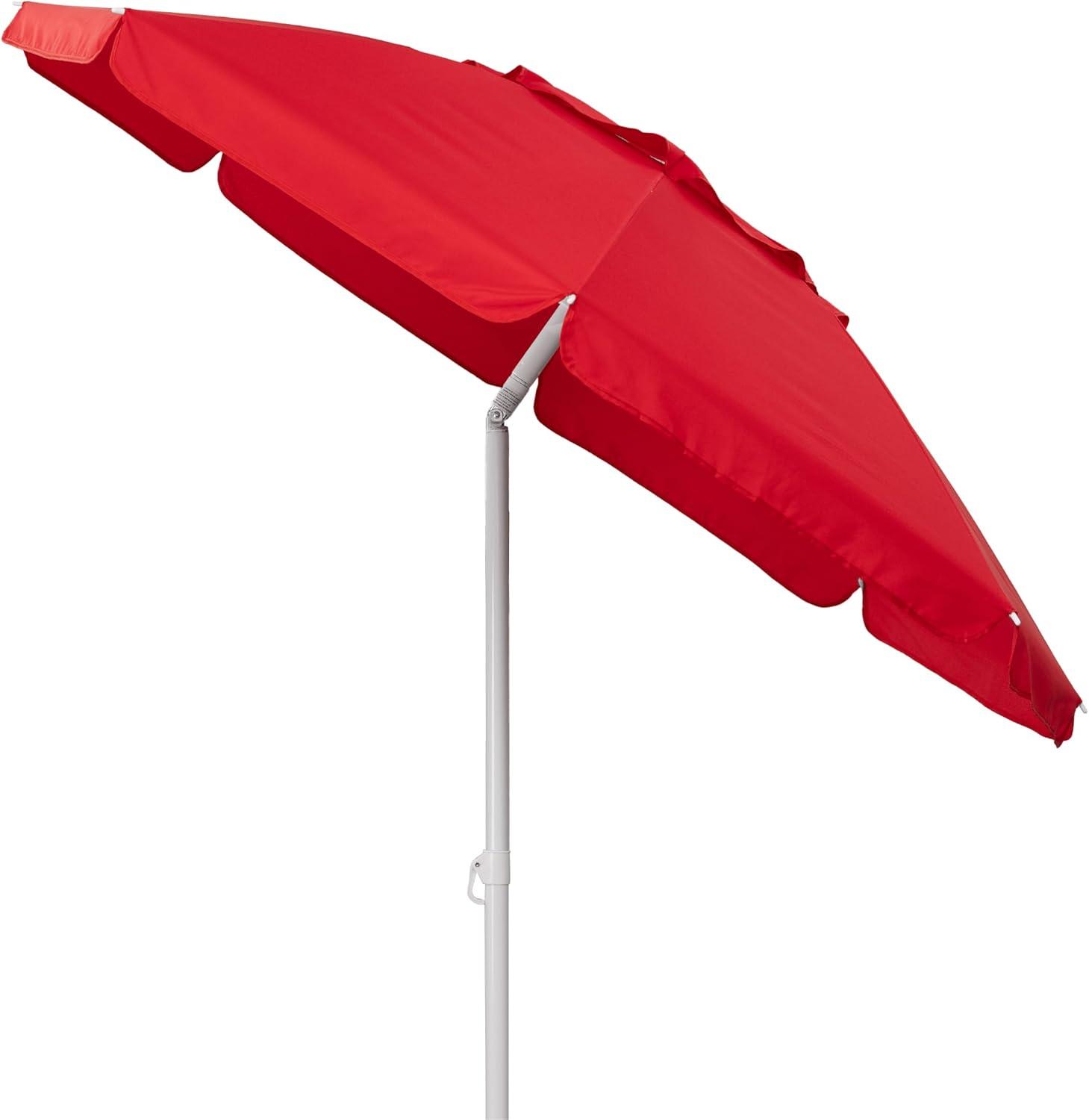Arlmont & Co. Edwin 5.5 ft Outdoor Canopy Sunshade Beach Umbrella and Small Patio Umbrella