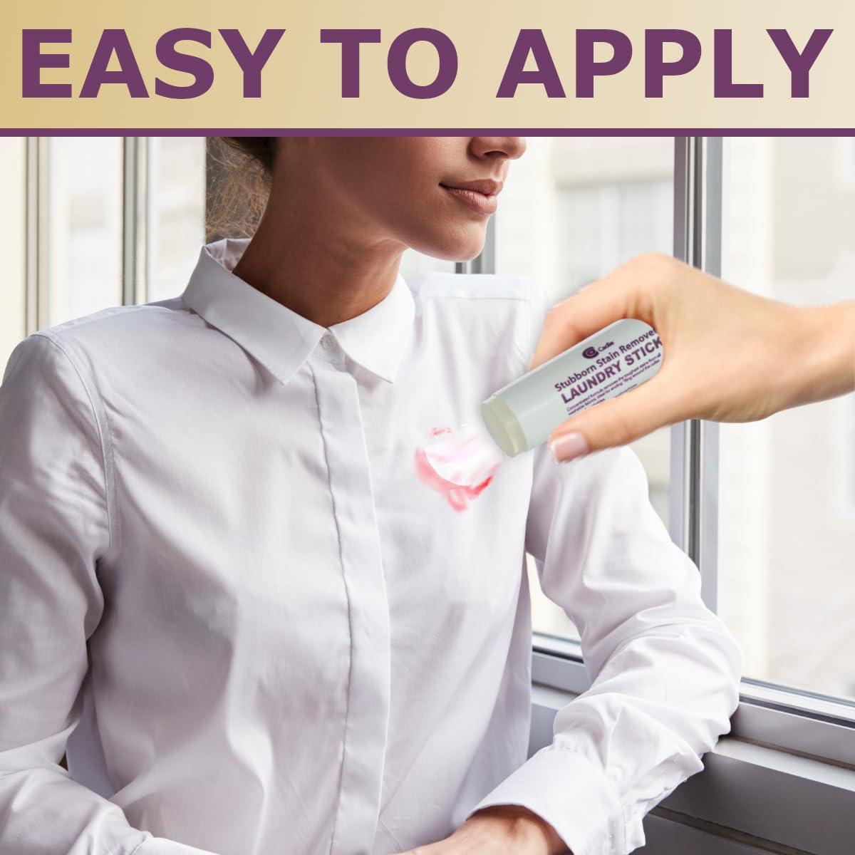 Compact White Laundry Stain Remover Stick for Fabrics