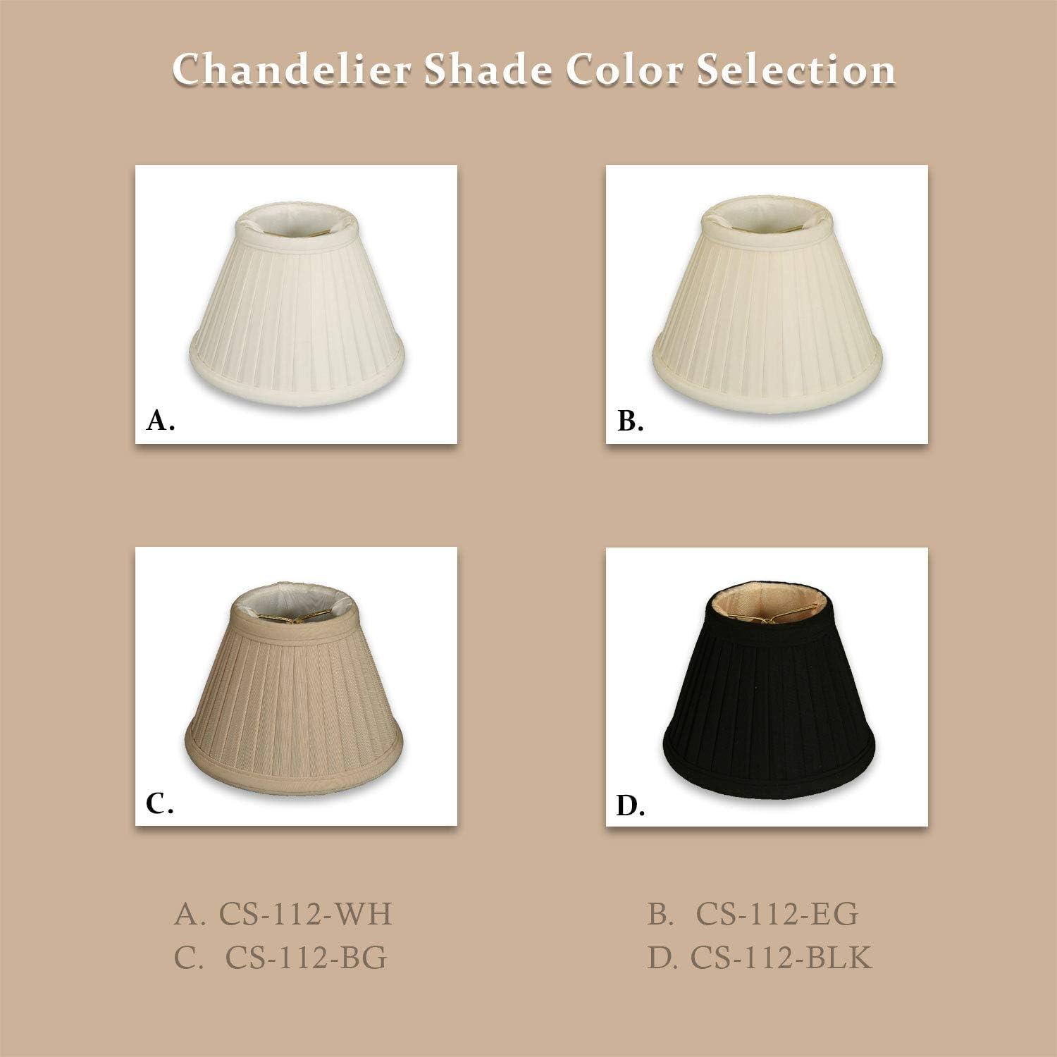 Royal Designs, Inc. Pleated Empire Chandelier Shade CS-111BG-6, Beige, 2.5 x 5 x 4.25, Pack of 6