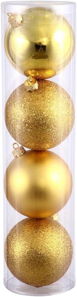 Vickerman 2.4" Gold 4-Finish Ball Ornament Assortment, 24 per Box