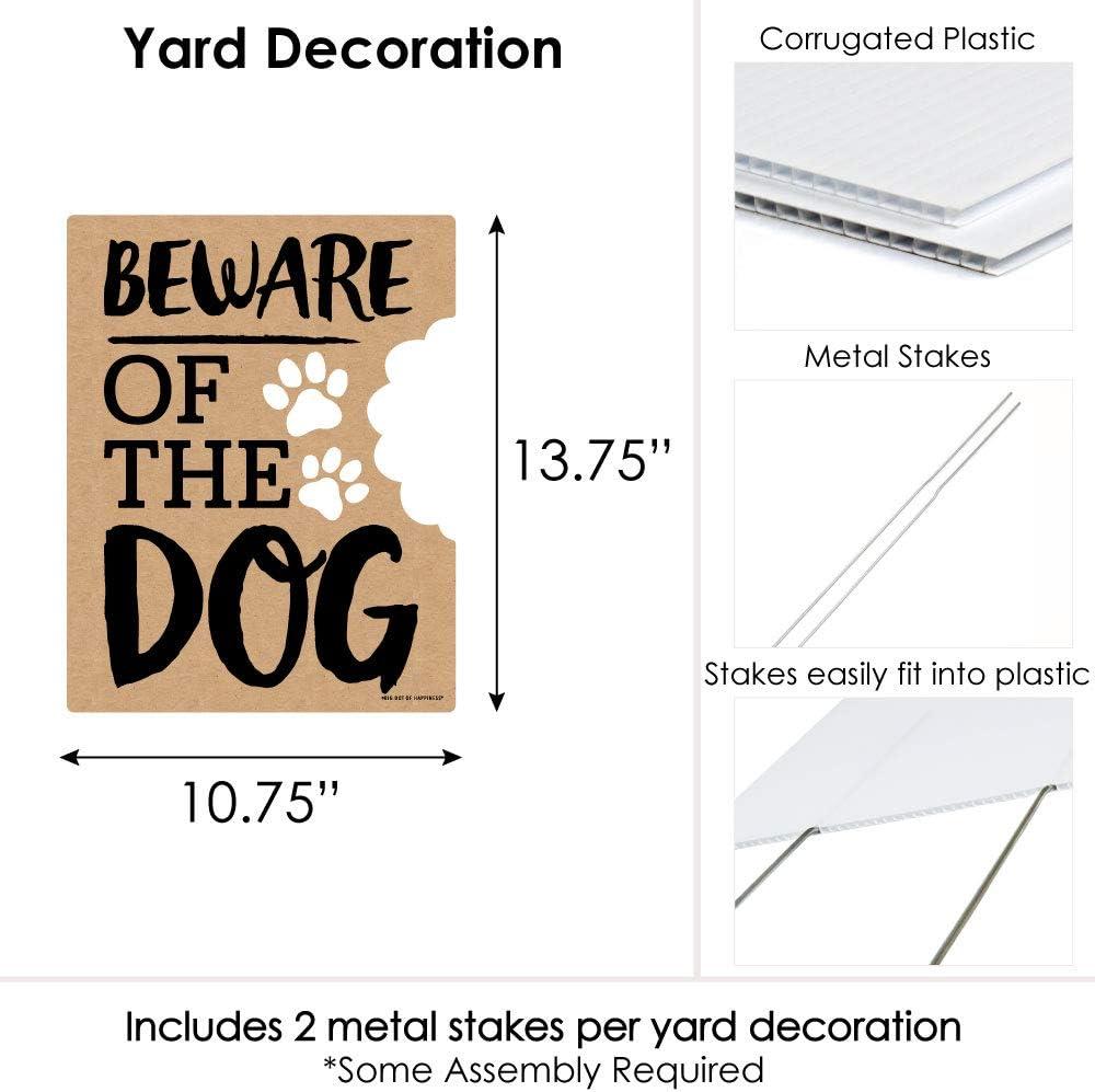 Big Dot of Happiness Beware of Dog - Outdoor Lawn Sign - Dog on Premises Yard Sign - 1 Piece