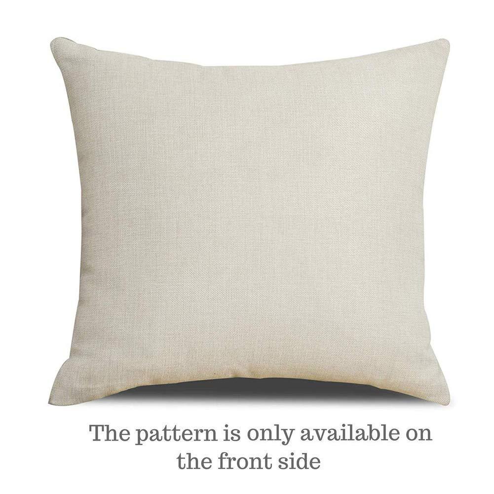 Throw Pillow Covers Cat Pillow Cases Animal Kitty Pillowcase Cotton Linen Cushion Cover for Couch Bed Sofa Patio Car,18" x 18",Set of 4