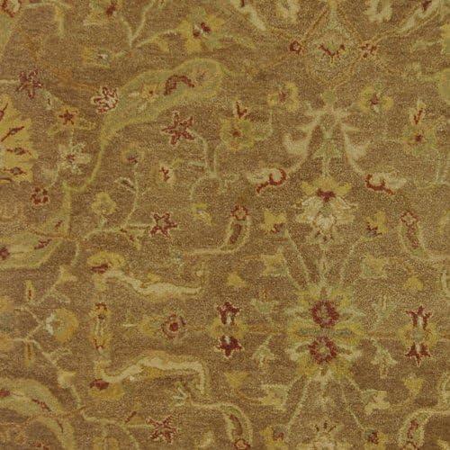 SAFAVIEH Antiquity Beaufort Traditional Floral Wool Area Rug, Brown/Gold, 7'6" x 9'6" Oval