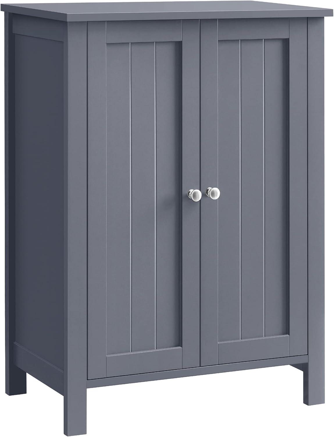 Gray MDF Lockable Cabinet with Adjustable Shelving