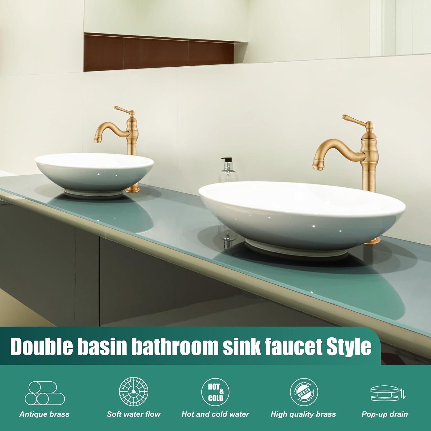 Vessel Sink Faucet Single-handle Bathroom Faucet with Drain Assembly