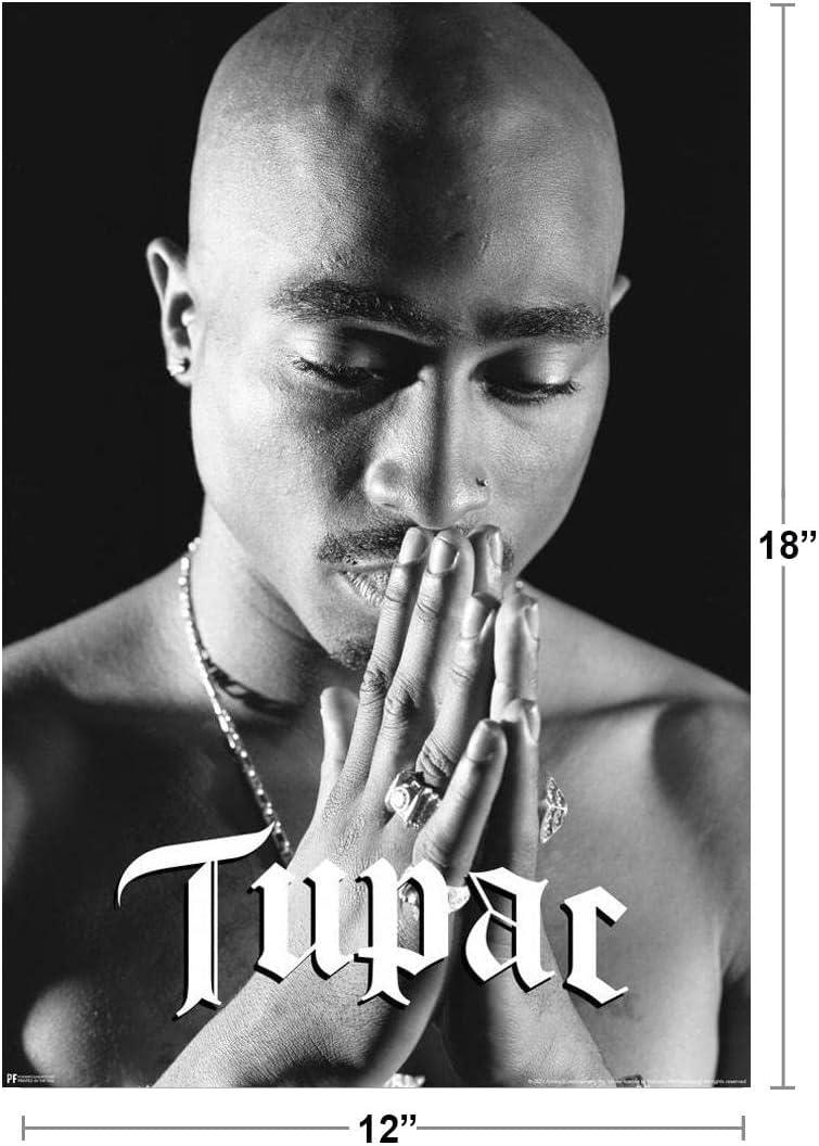 Tupac Posters 2Pac Poster Tupac Praying Poster 90s Hip Hop Rapper Posters For Room Aesthetic Mid 90s 2Pac Memorabilia Rap Posters Music Merchandise Merch Cool Wall Art Print Poster 12x18