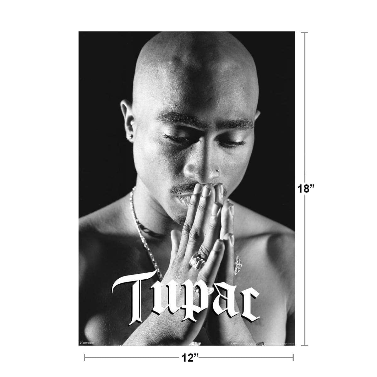 Tupac Posters 2Pac Poster Tupac Praying Poster 90s Hip Hop Rapper Posters For Room Aesthetic Mid 90s 2Pac Memorabilia Rap Posters Music Merchandise Merch Cool Wall Art Print Poster 12x18
