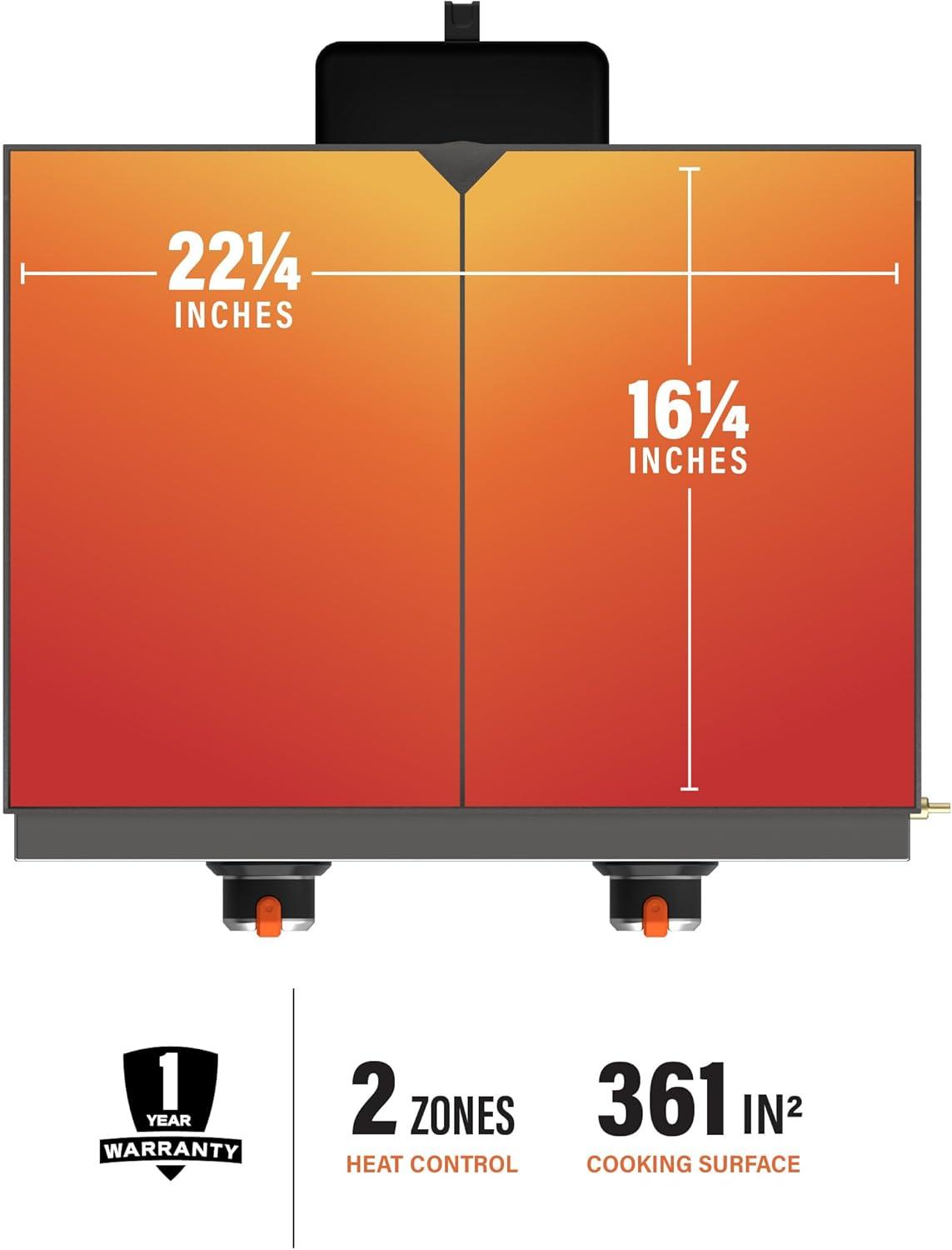 Blackstone 22" Original Omnivore Tabletop Griddle 2-Burner Liquid Propane Flat Top Grill