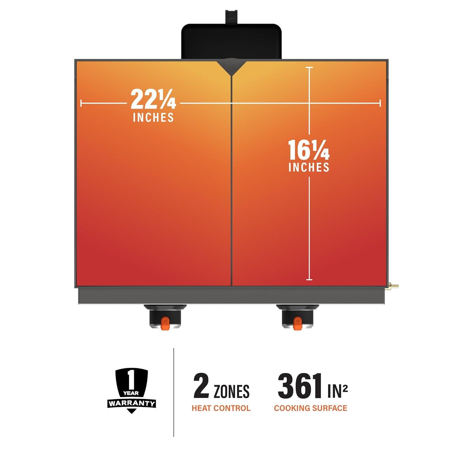 Blackstone 22" Original Omnivore Tabletop Griddle 2-Burner Liquid Propane Flat Top Grill