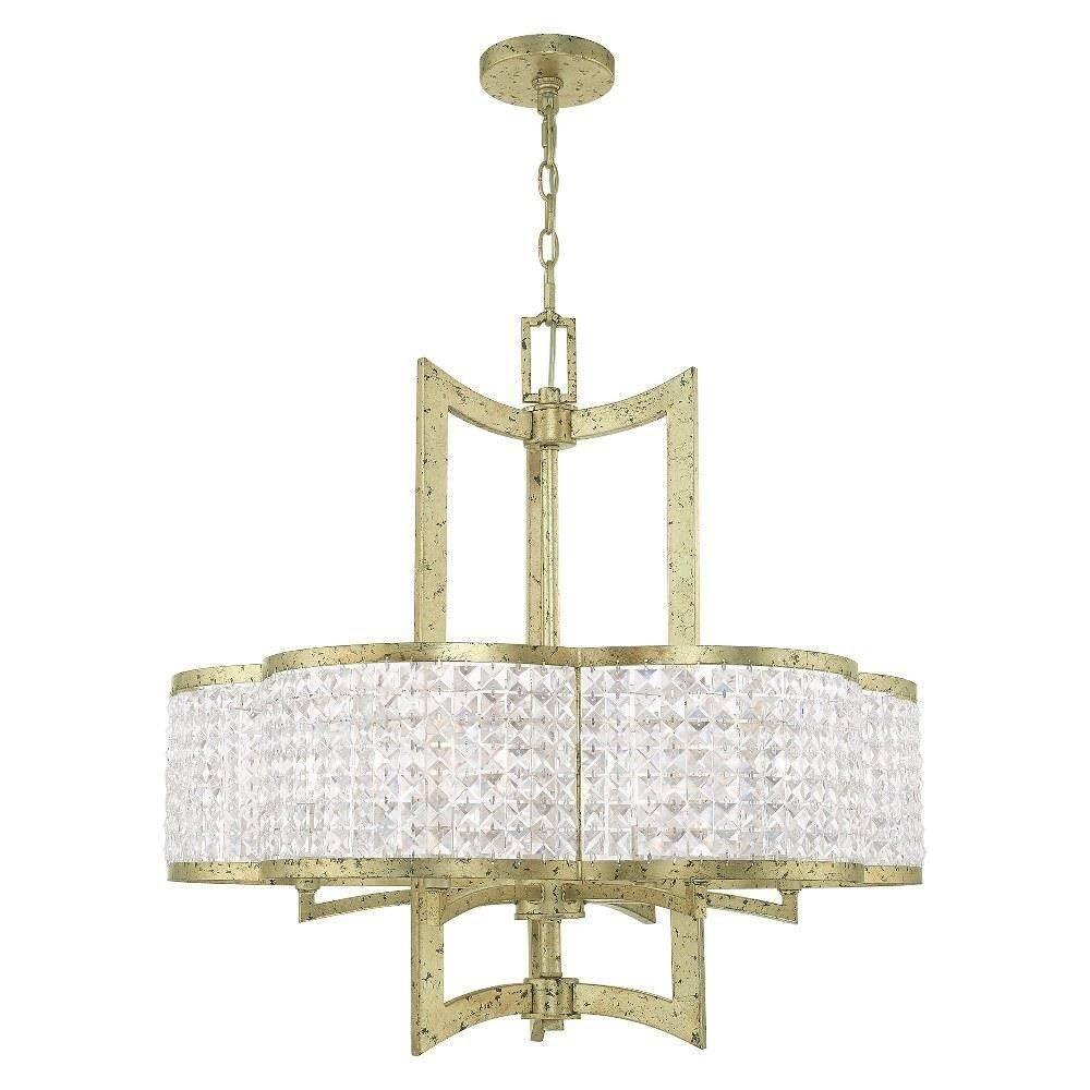 Livex Lighting Grammercy 6 - Light Chandelier in  Winter Gold