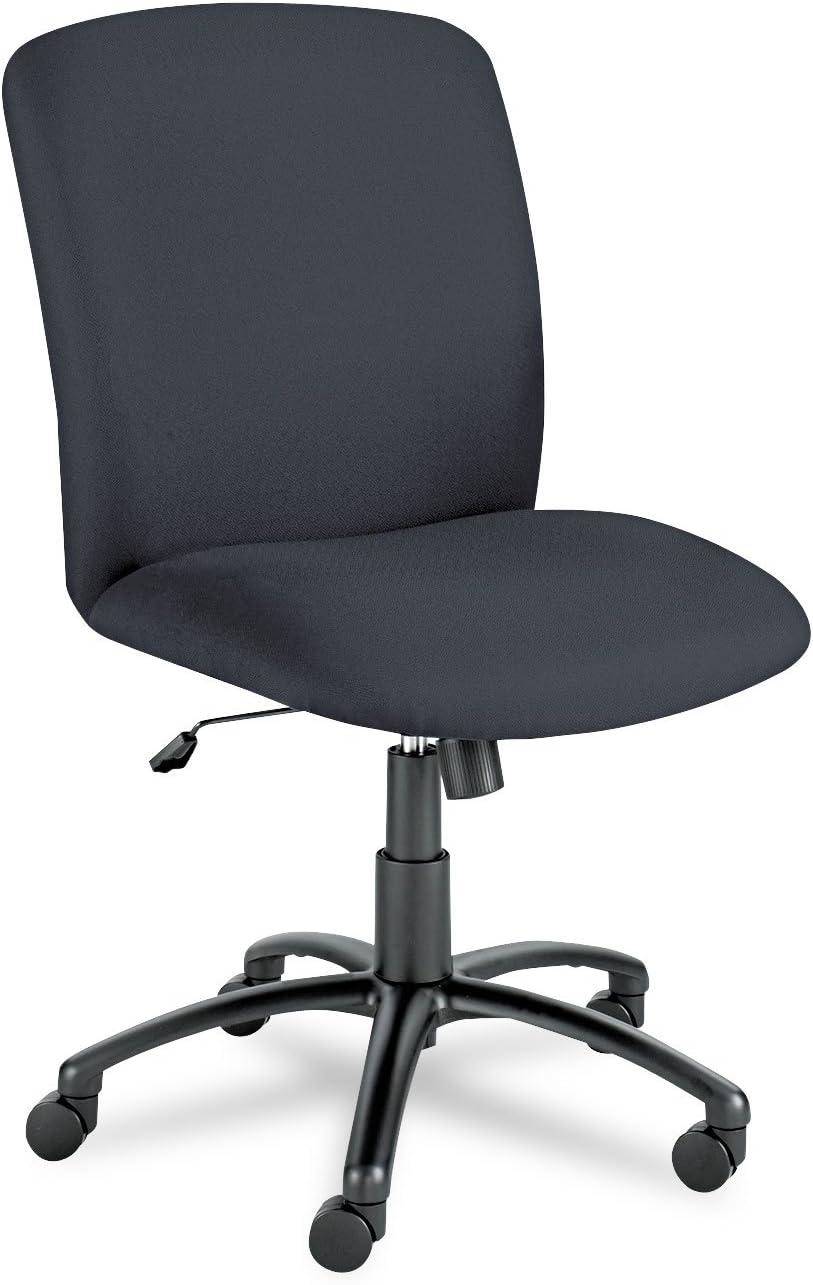 Safco Big & Tall Executive High-Back Chair Black Foam, Polyester Seat - Polyester Back - Black Steel Frame - 5-star Base - Black - 22.25" Seat Width x 20.75" Seat Depth - 27" Width x 30.3" Depth x 44.