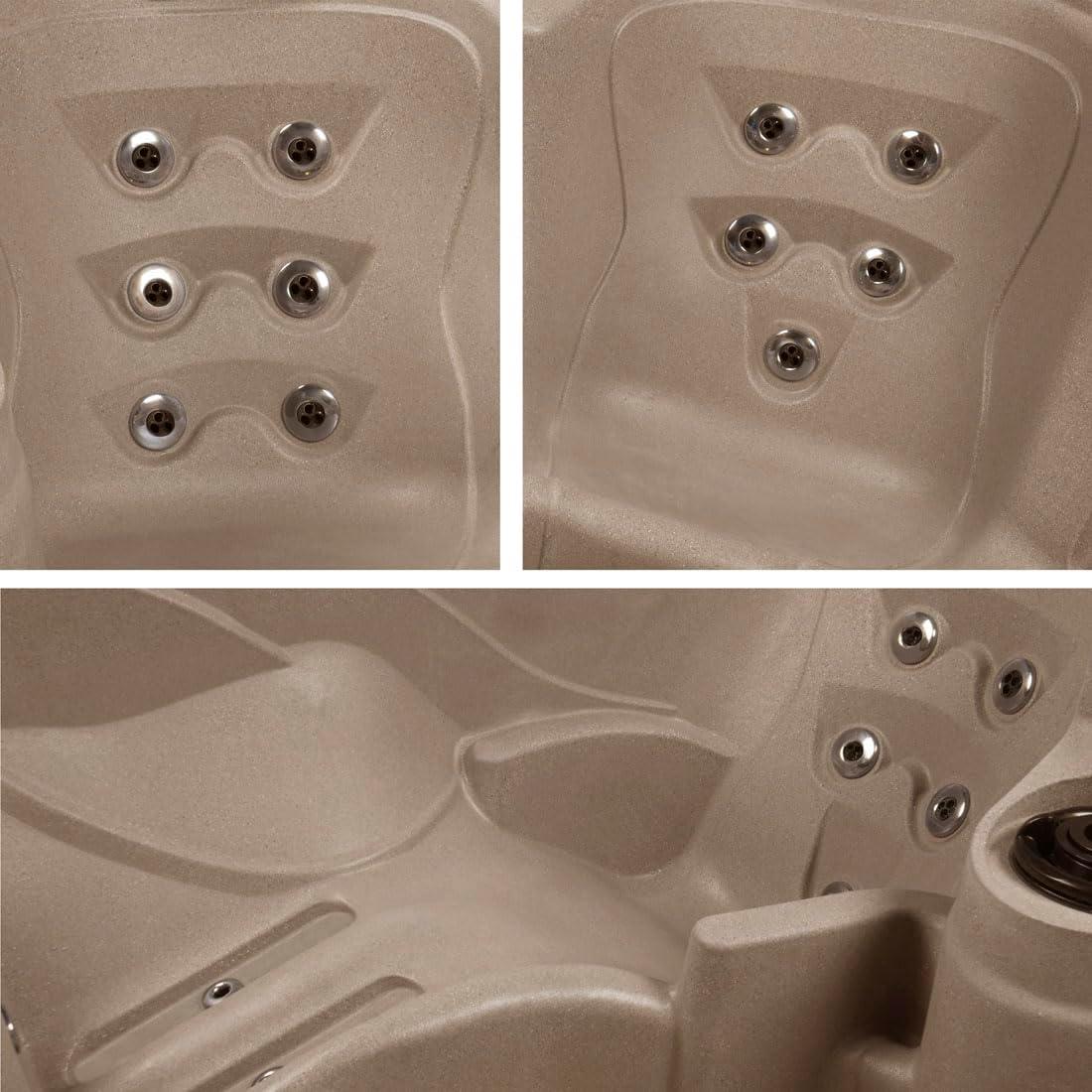 Aqualife® by Strong Spas® Ariana™ 6-Person 30-Jet Lounger Hot Tub Spa with Built-In Ice Bucket, 5 BHP 2-Speed Pump, LED Lighting, 4kW Stainless Steel Heater and Ozonator, Insulated Cover Included & Reviews | Wayfair