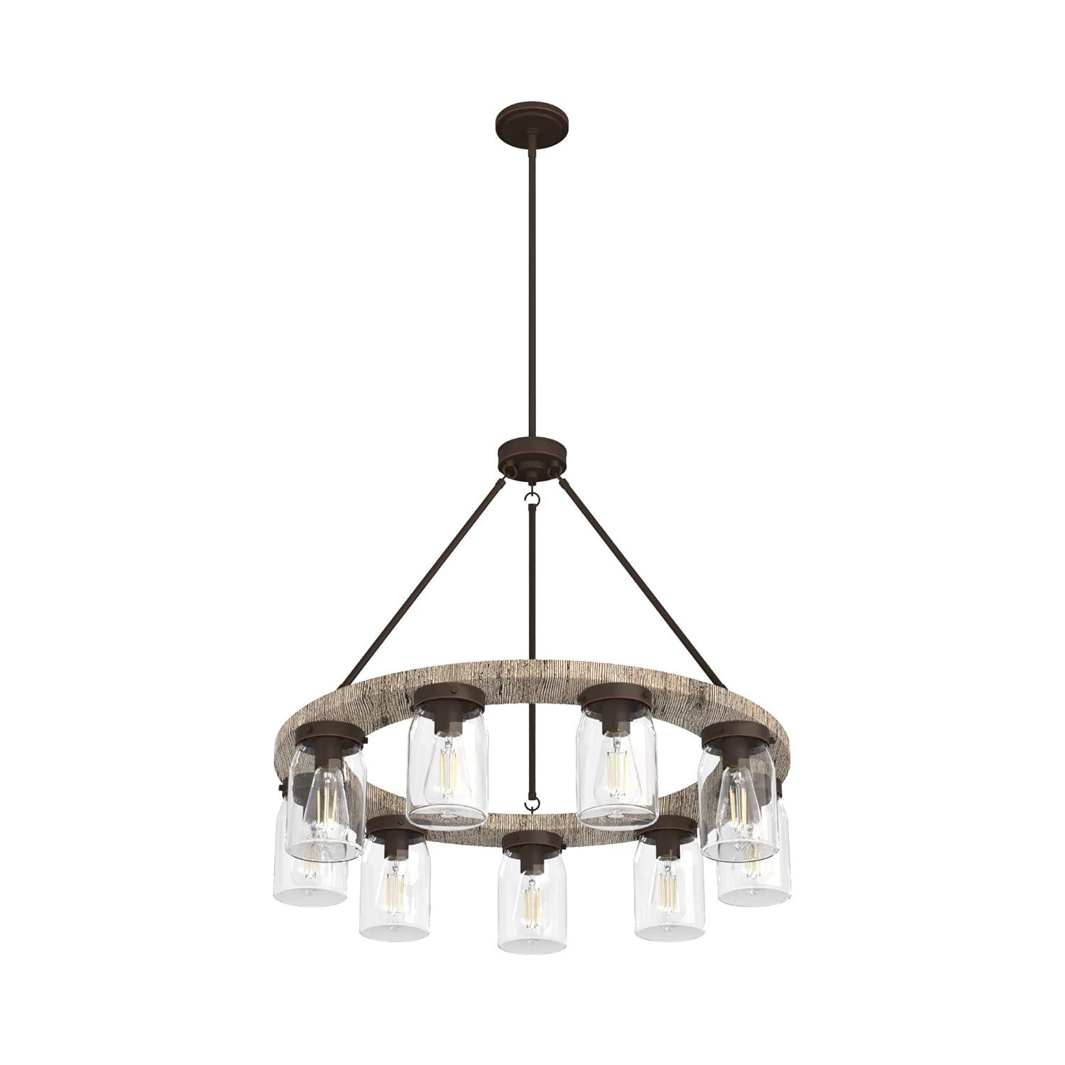 Devon Park Onyx Bengal 9-Light Bronze Wagon Wheel Chandelier