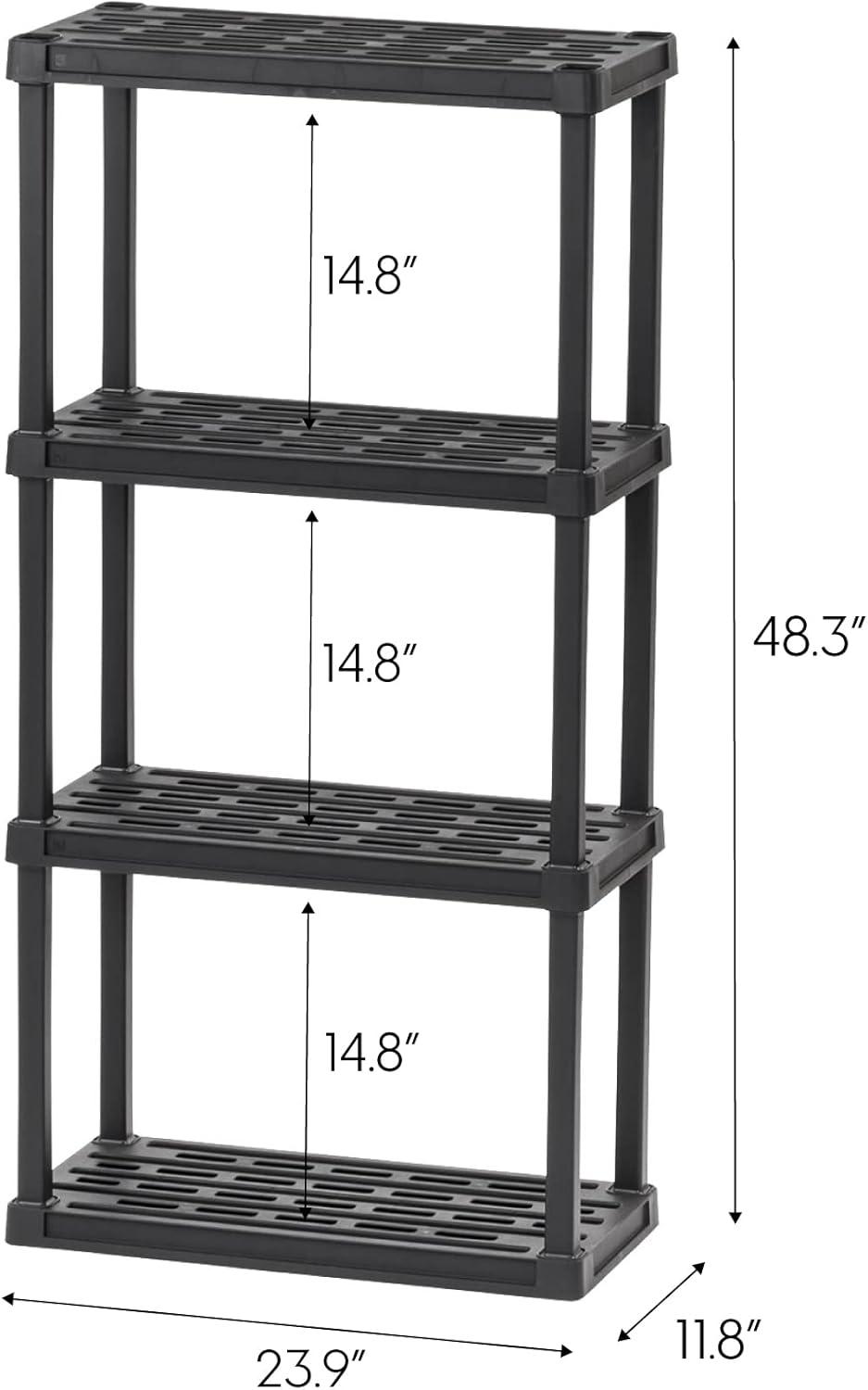 IRIS USA Plastic Garage Shelving Unit Storage Outdoor Indoor