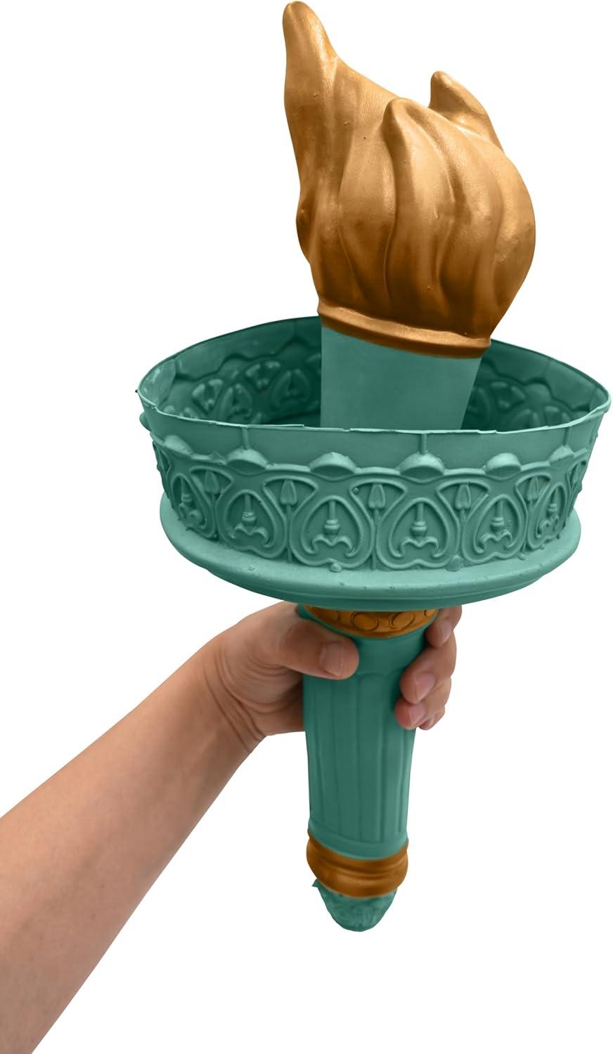 Nicky Bigs Novelties Unisex-Adult Deluxe Patriotic Lady Statue of Liberty Torch Handheld Prop Cosplay Halloween Costume Accessory