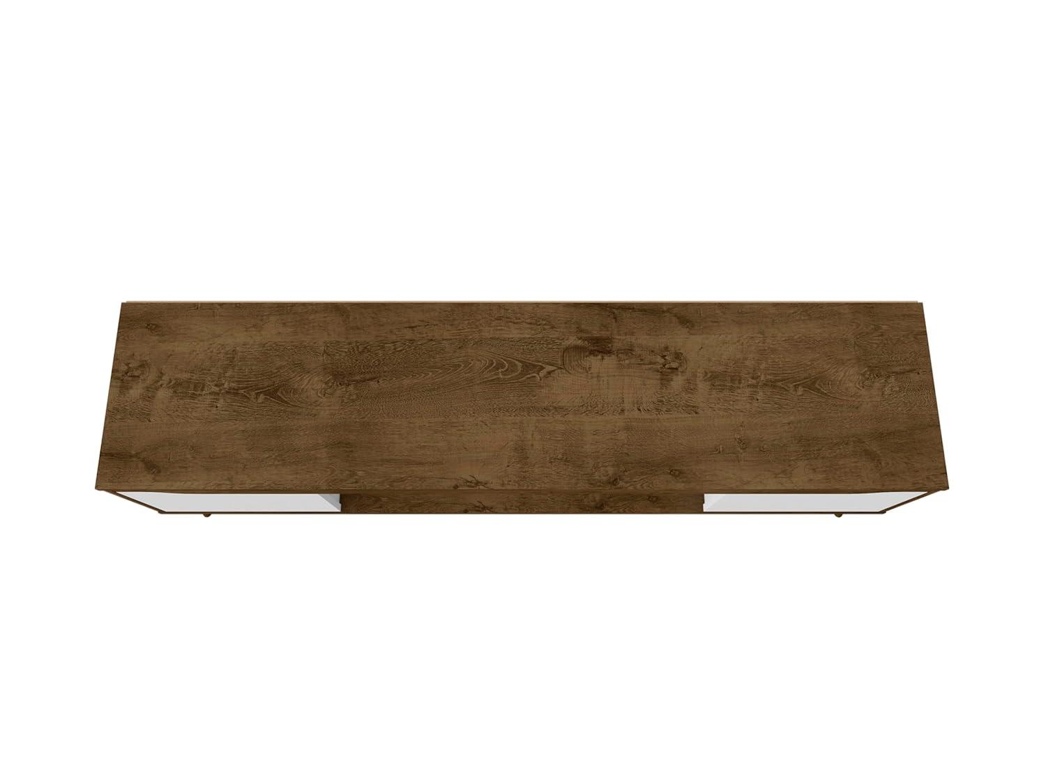 Bradley TV Stand for TVs up to 60" Black - Manhattan Comfort: Modern Entertainment Center with Open Shelves