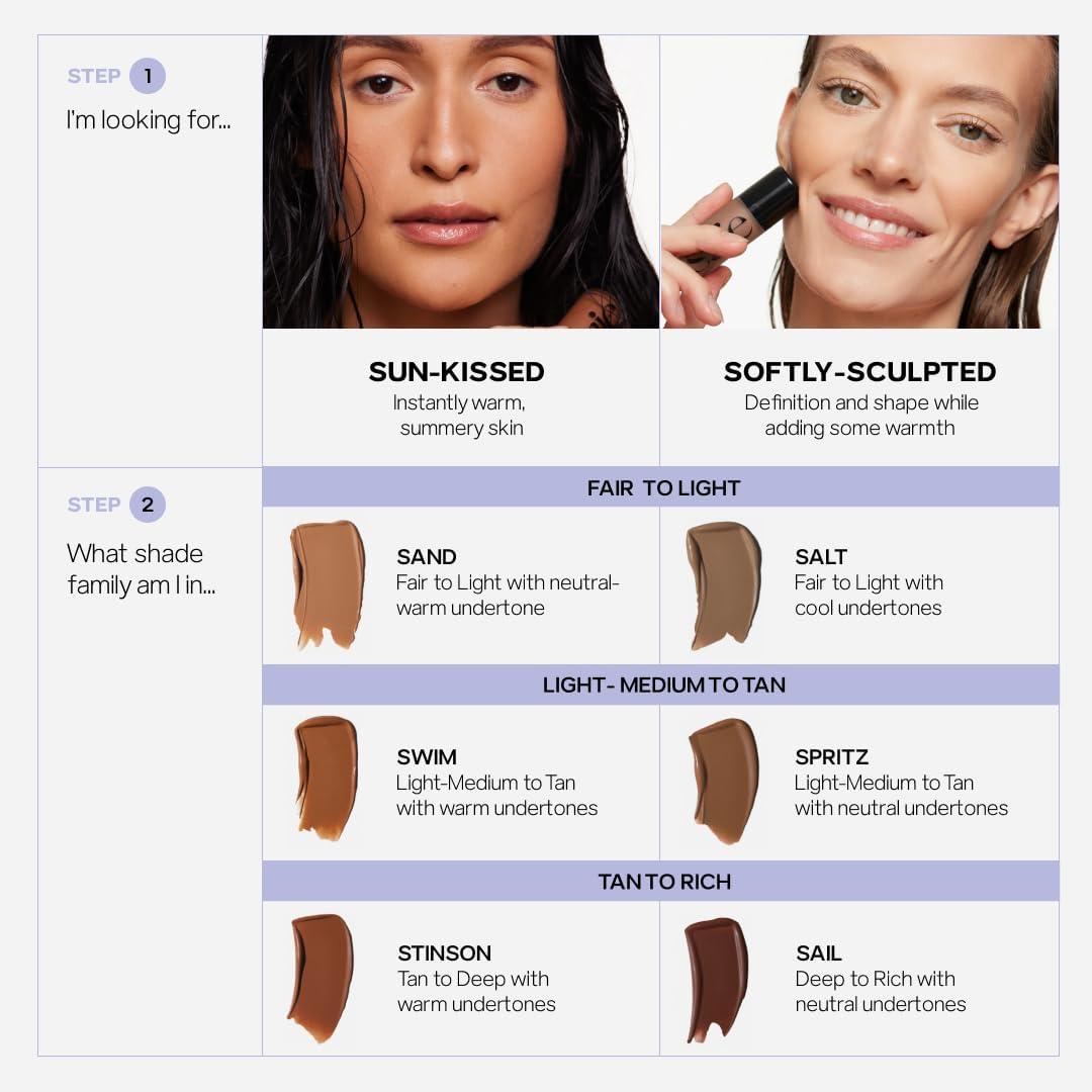 Saie Dew Bronze Soft-Focus Liquid Bronzer in Salt