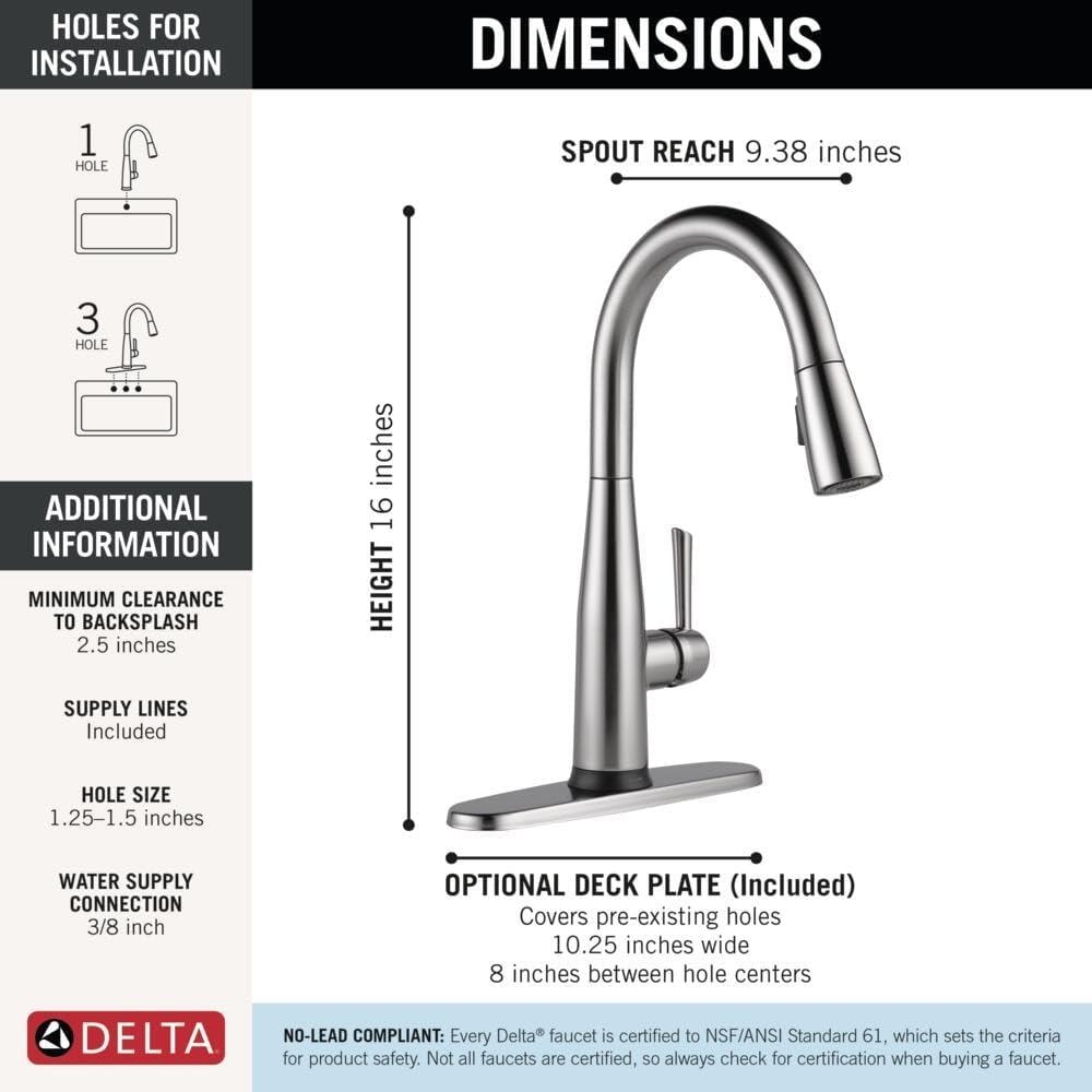 Essa Touch2O Kitchen Sink Faucet with Touchless Technology
