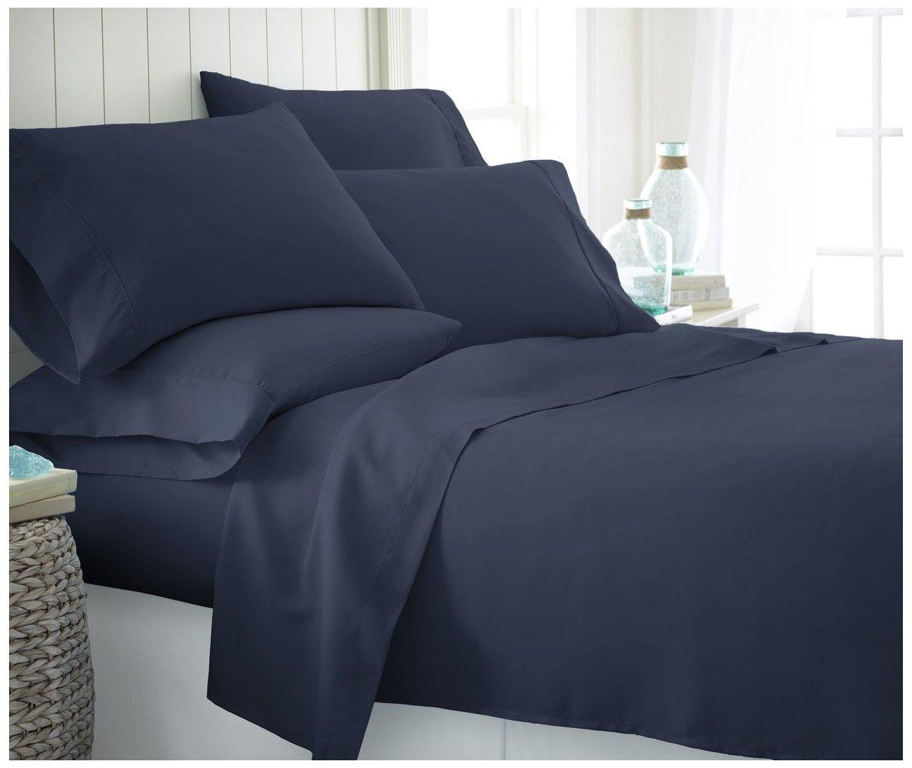 Simply Soft Brushed Microfiber Solid 6 Piece Sheet Set