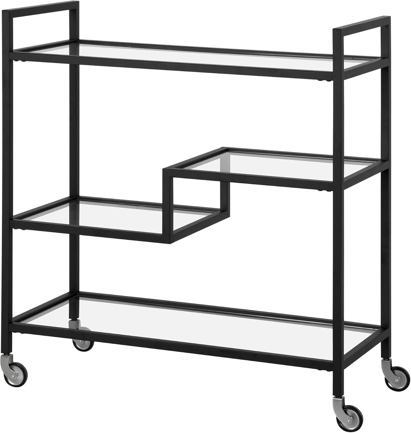 Henn&Hart 33" Blackened Bronze Bar Cart