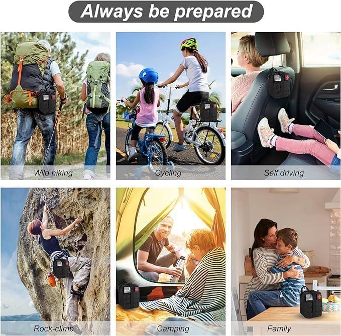 Arlmont & Co. Survival Kit, 250 Piece Survival Gear First Aid Kit With Molle System Compatible Bag And Emergency Tent, Earthquake Emergency Kit, Outdoor Adventure, Hiking, Hunting, Gift For Men And Women