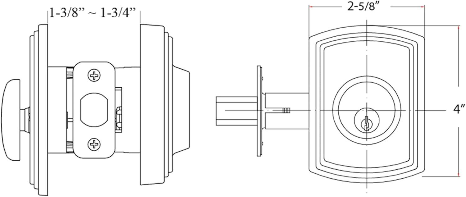 Delaney Hardware 372004 Italian Electronic Single Cylinder Deadbolt
