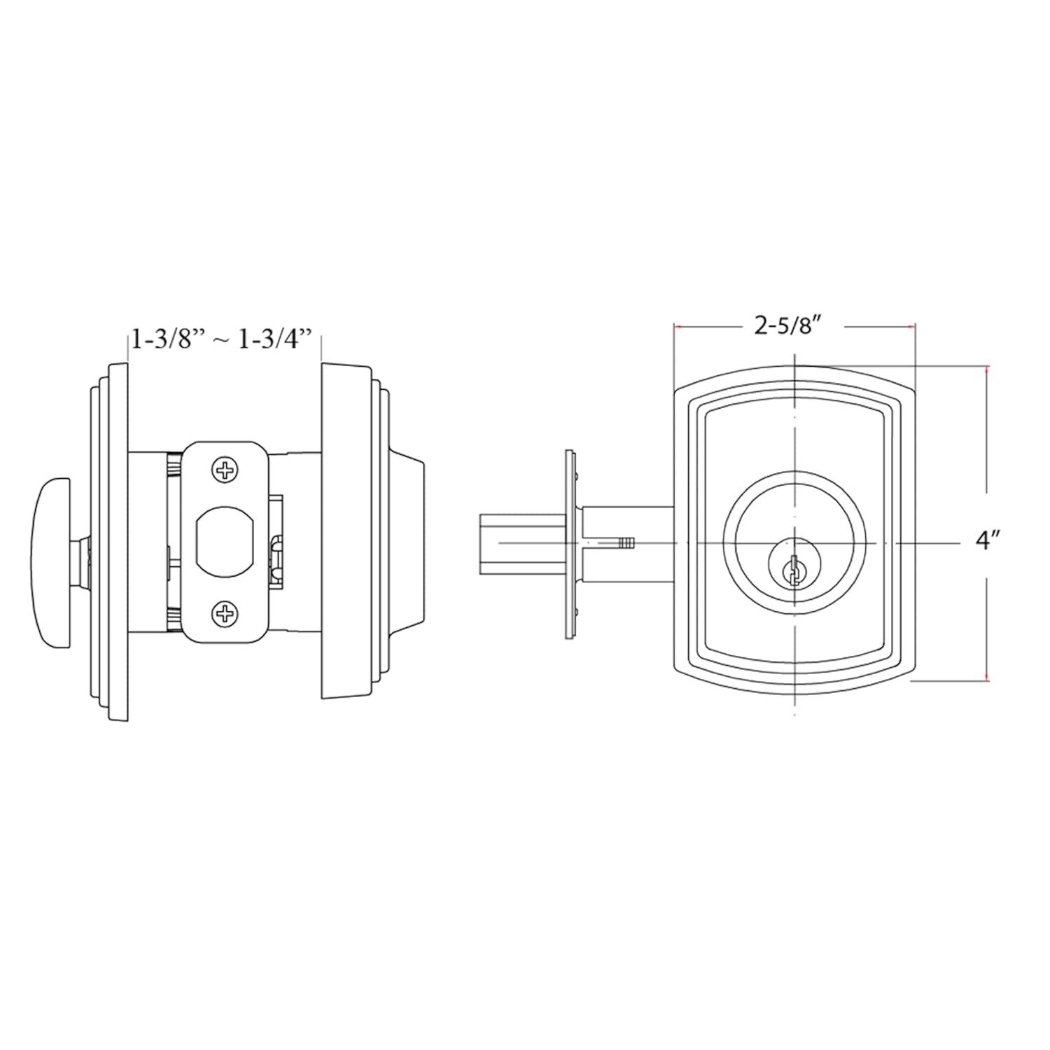 Delaney Hardware 372004 Italian Electronic Single Cylinder Deadbolt