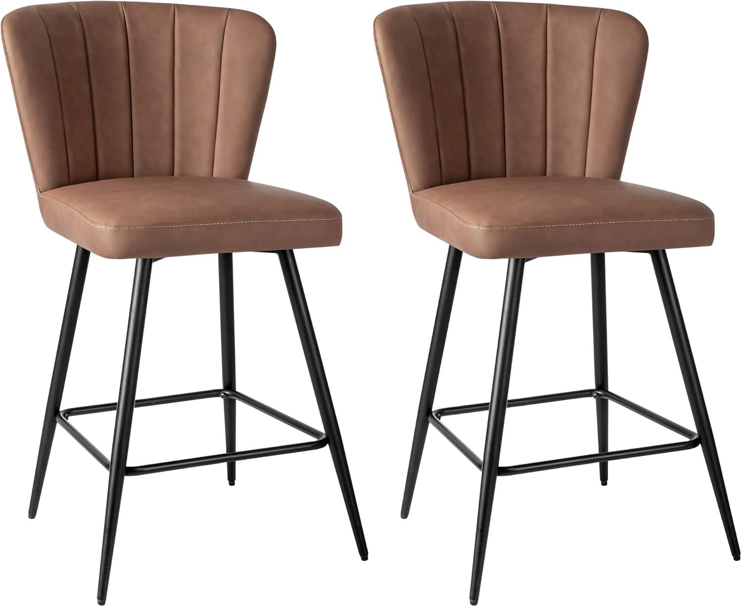 24.8" Leather Bar Stool