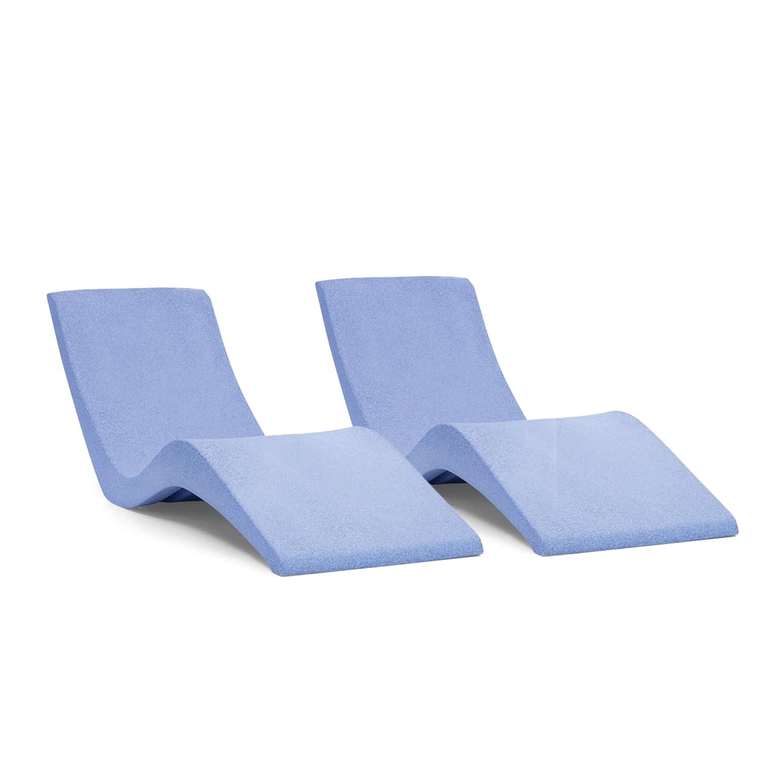 Aqua Outdoors - in-Pool Chaise Lounger - Pool & Sun Shelf Lounge Chair - Designed for Water Depths Up to 9” - Compatible with All Types - Poolside & Sun Deck Tanning - Set of 2 - Coral Reef