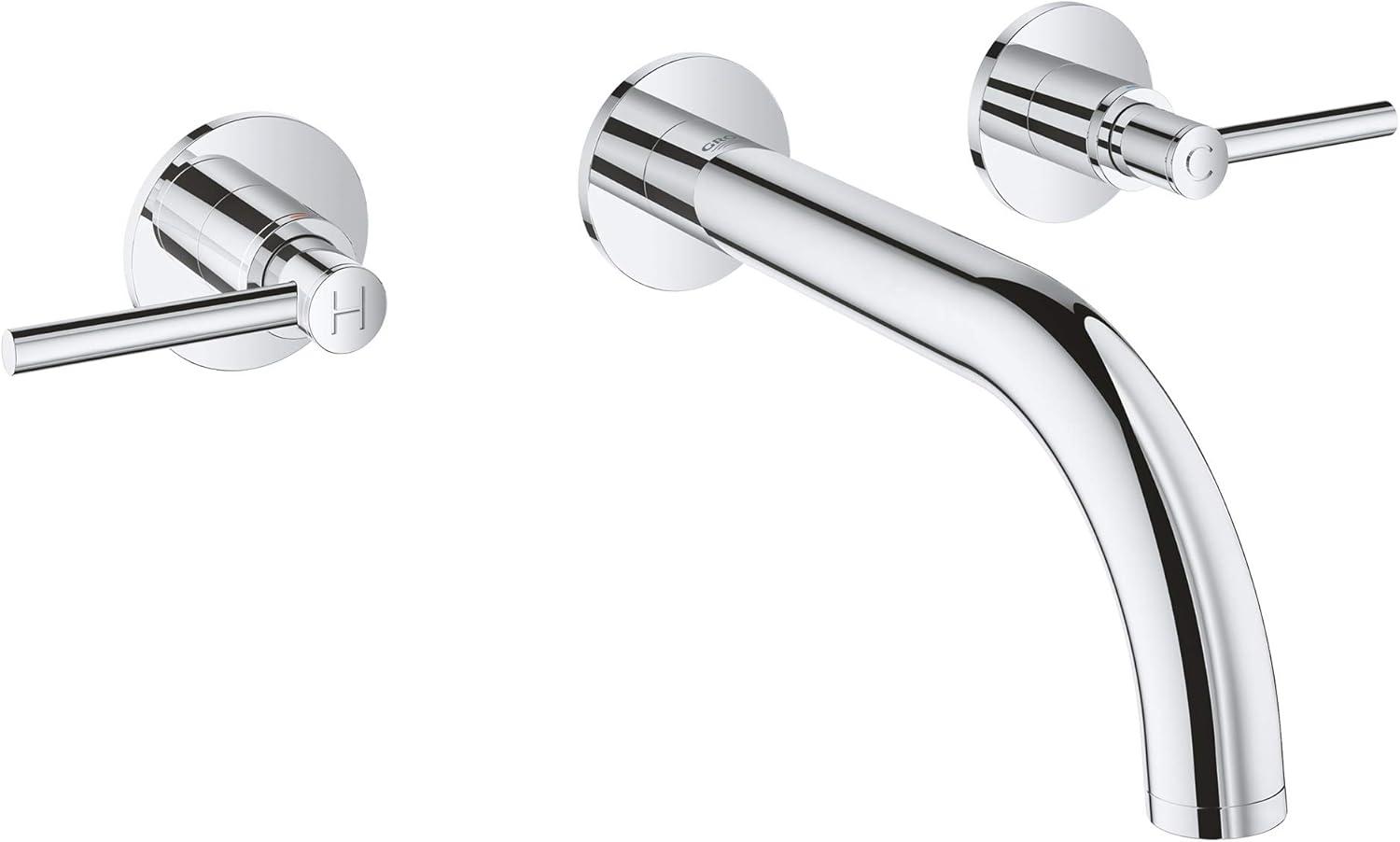 Elegant Atrio Brushed Nickel Wall-Mounted Modern Bathroom Faucet