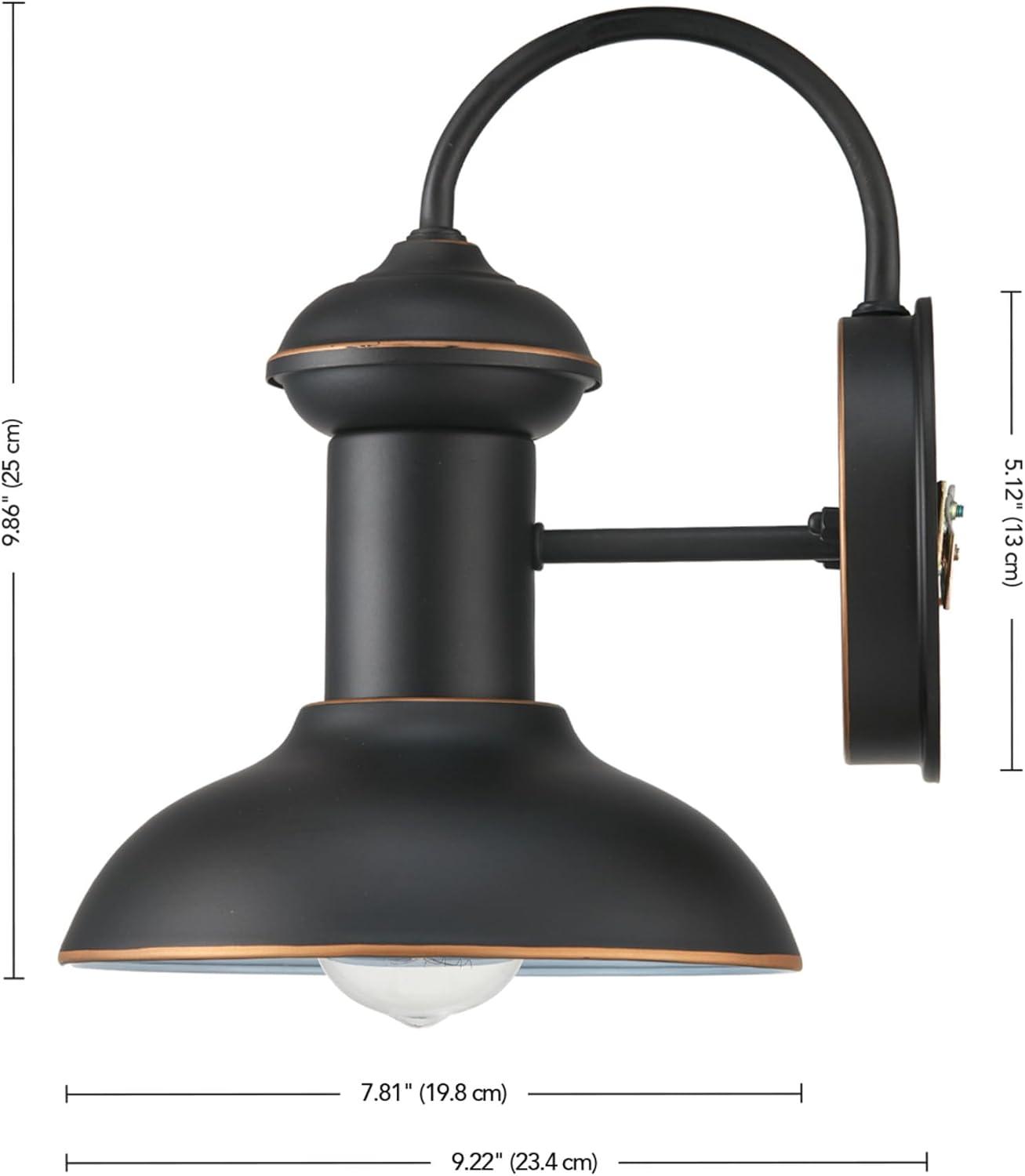 Globe Electric Martes 1-Light Oil Rubbed Bronze Indoor/Outdoor Wall Sconce Light, 40190