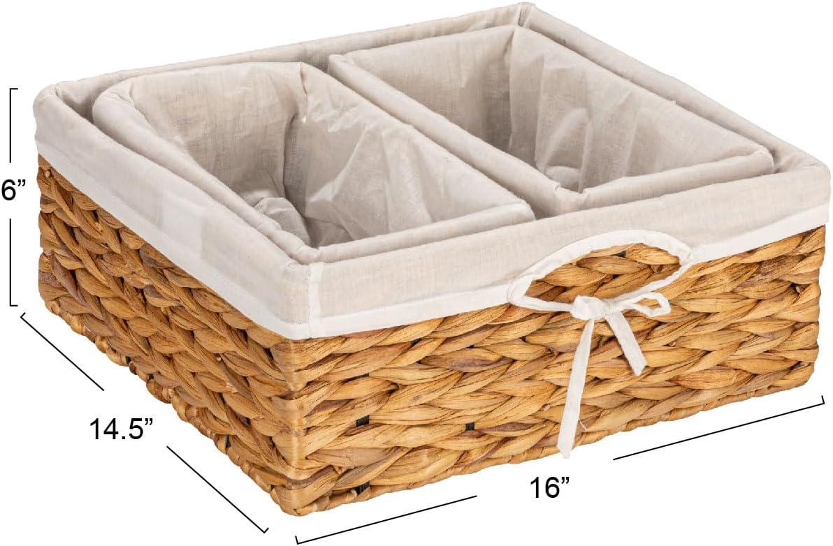 Wicker Coastal Wicker Basket - Set of 3