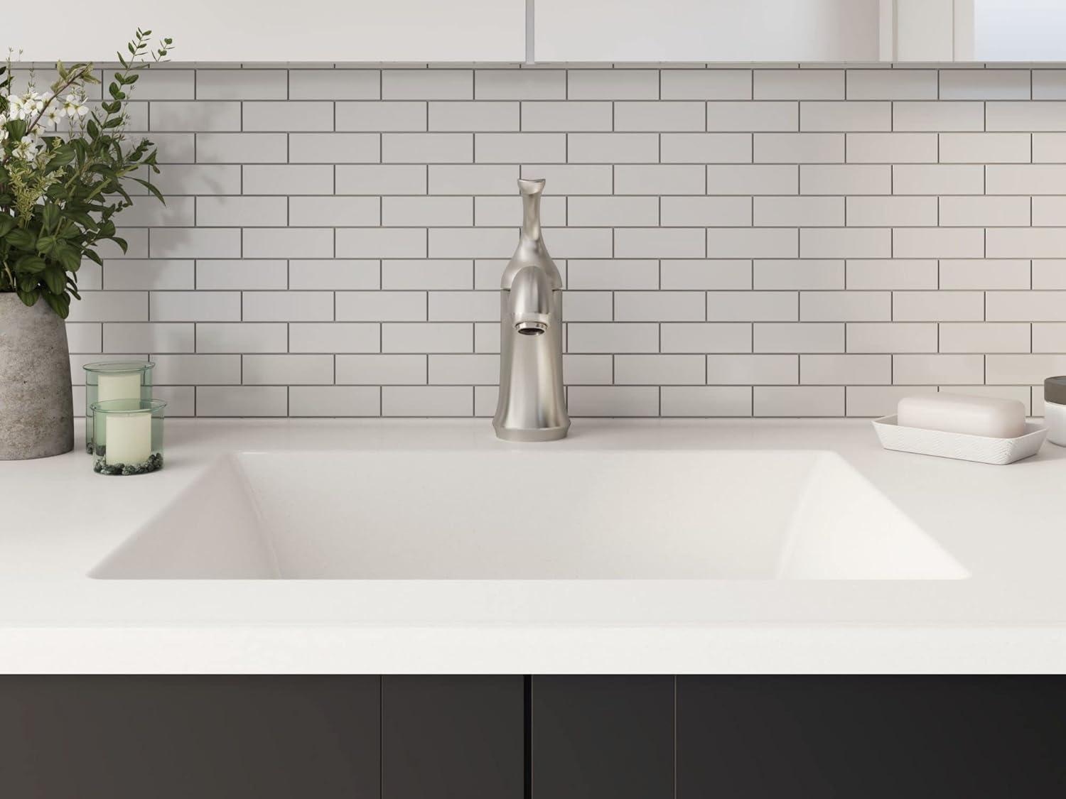 Forté Single-Handle Bathroom Sink Faucet with Drain Assembly and Escutcheon Plate, 1.2 GPM