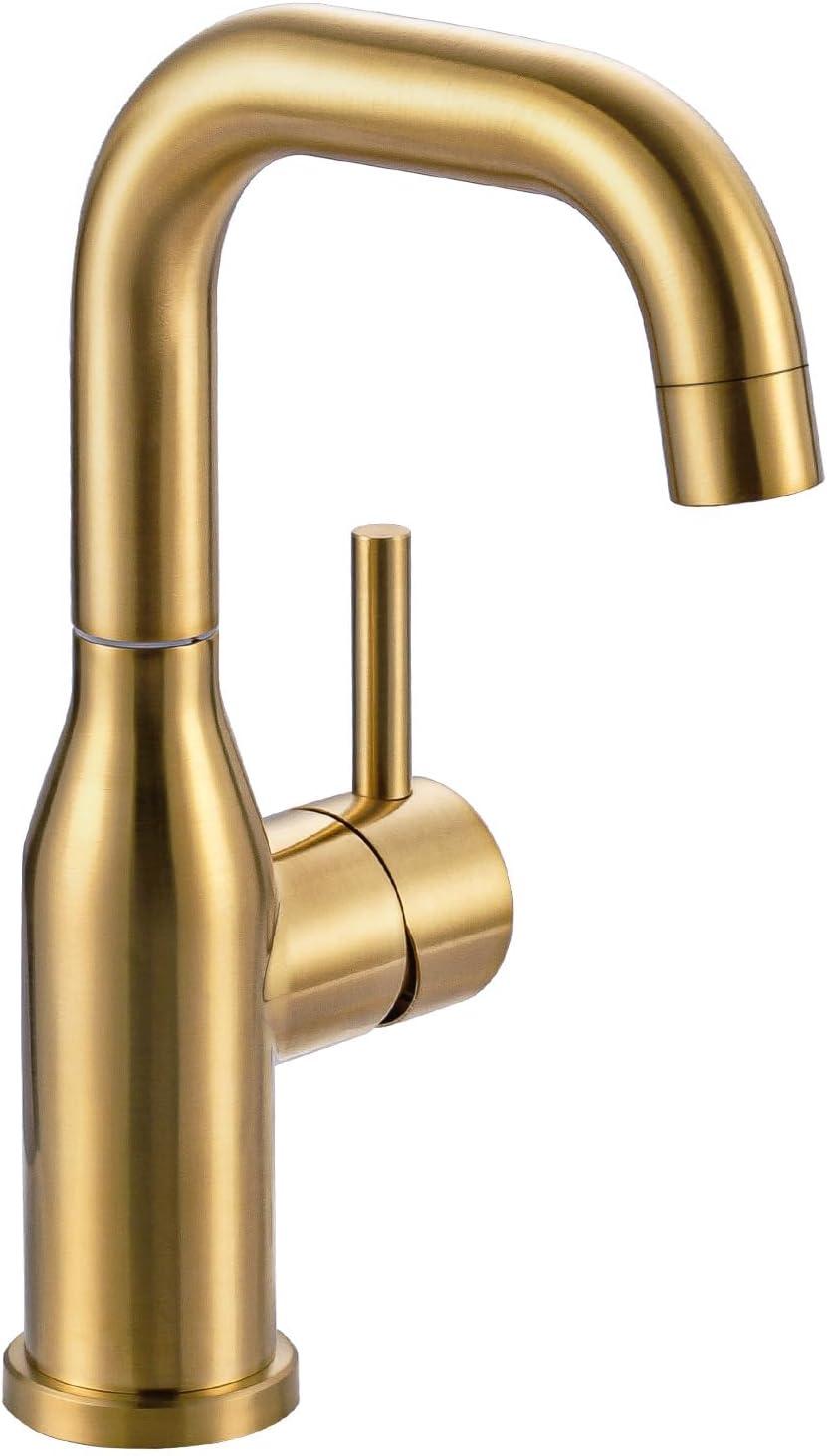 Brushed Gold Stainless Steel Single Handle Bar Faucet