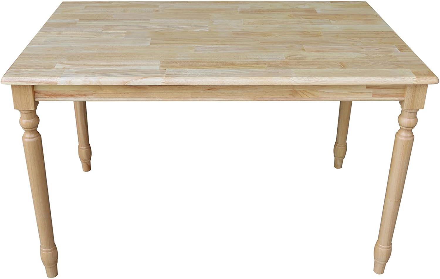 GEROBOOM 30 by 48-Inch Solid Wood Top Table  Natural