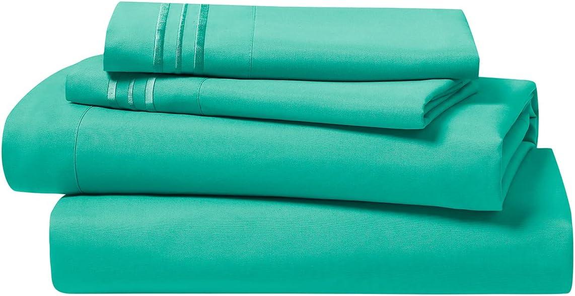Mint Green Queen Organic Cotton Microfiber Deep Pocket Sheet Set