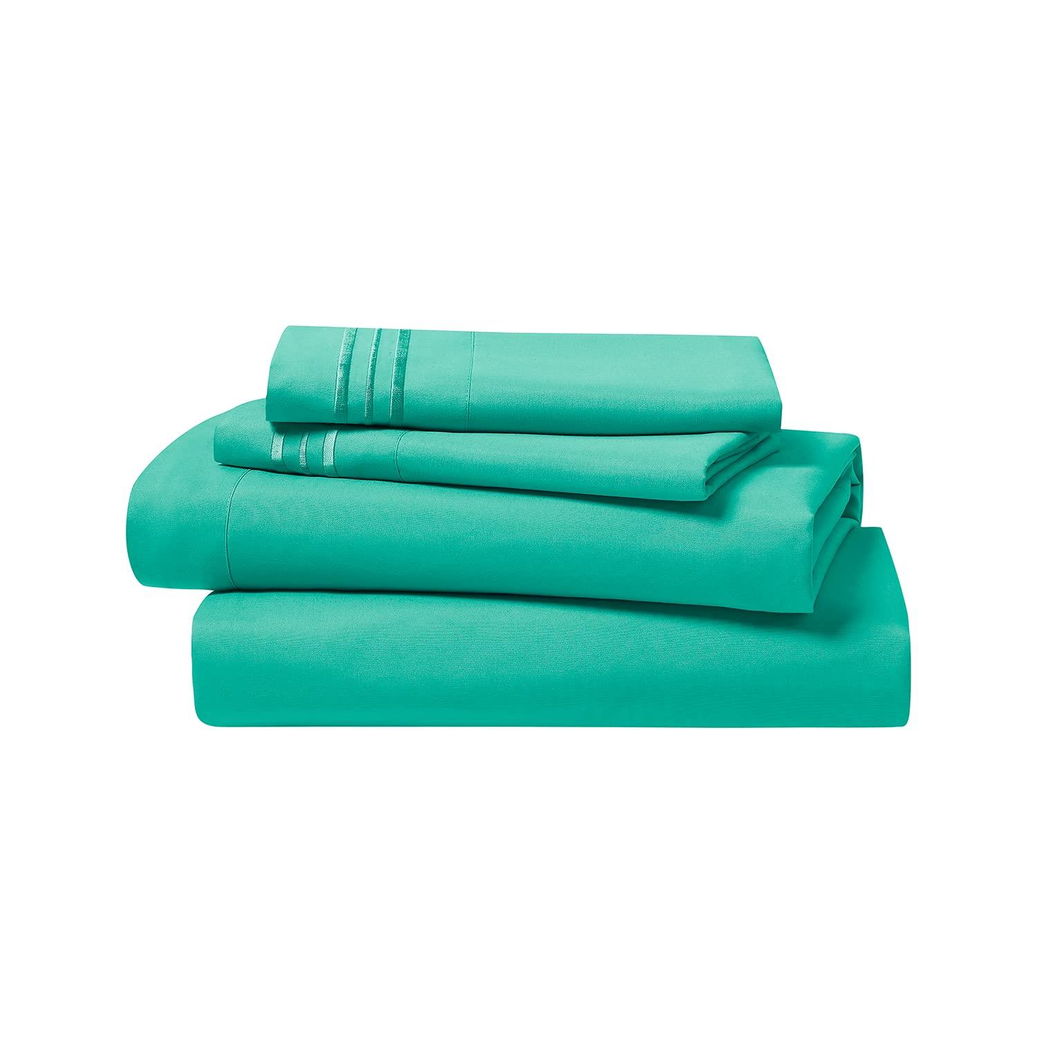Mint Green Queen Organic Cotton Microfiber Deep Pocket Sheet Set