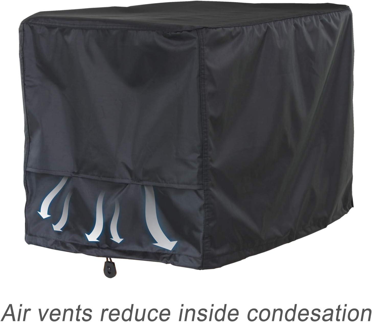 DanceeMangoos Porch Shield Waterproof Universal Generator Cover 38 x 28 x 30 inch - for Most Generators 5500-15000 Watt, Black