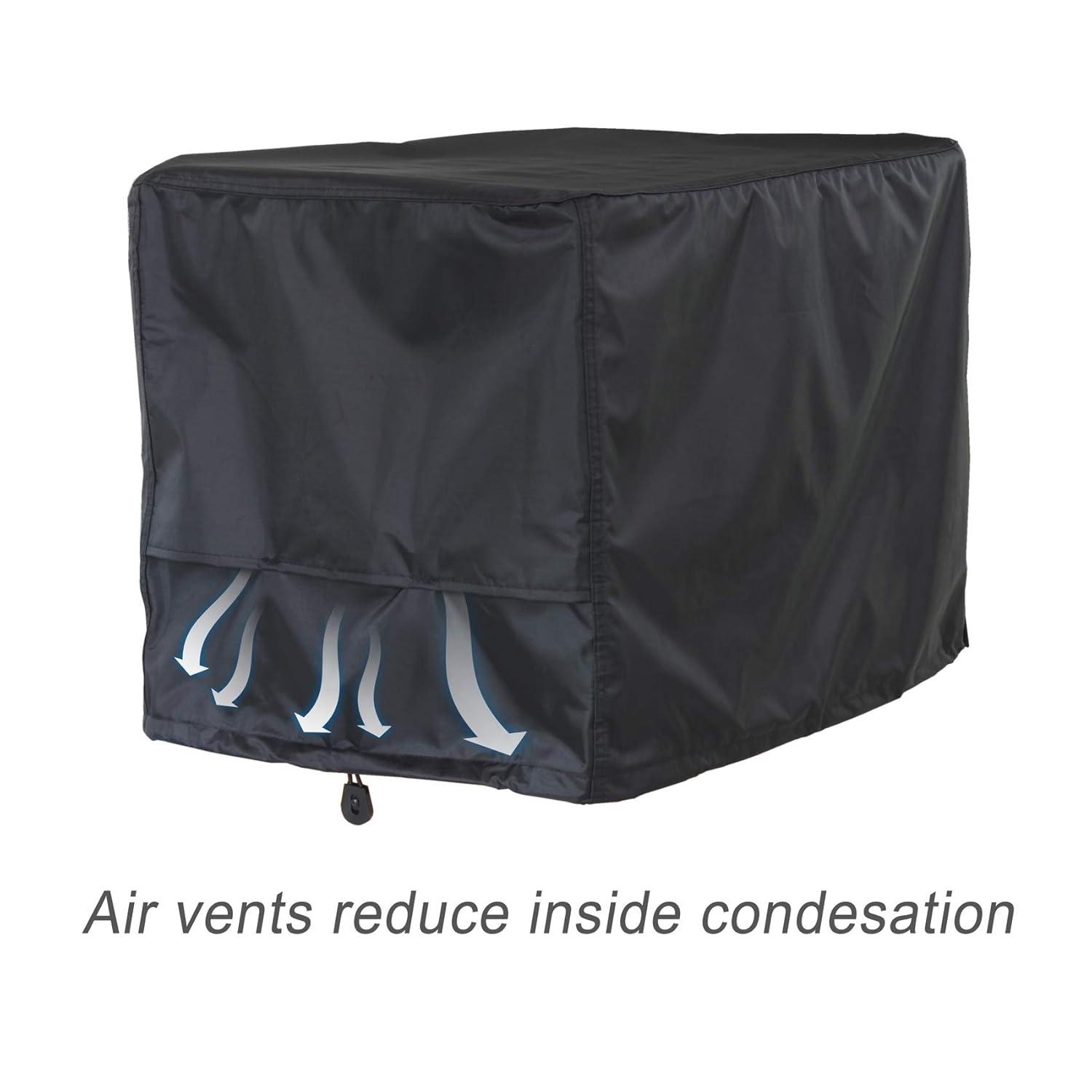 DanceeMangoos Porch Shield Waterproof Universal Generator Cover 38 x 28 x 30 inch - for Most Generators 5500-15000 Watt, Black