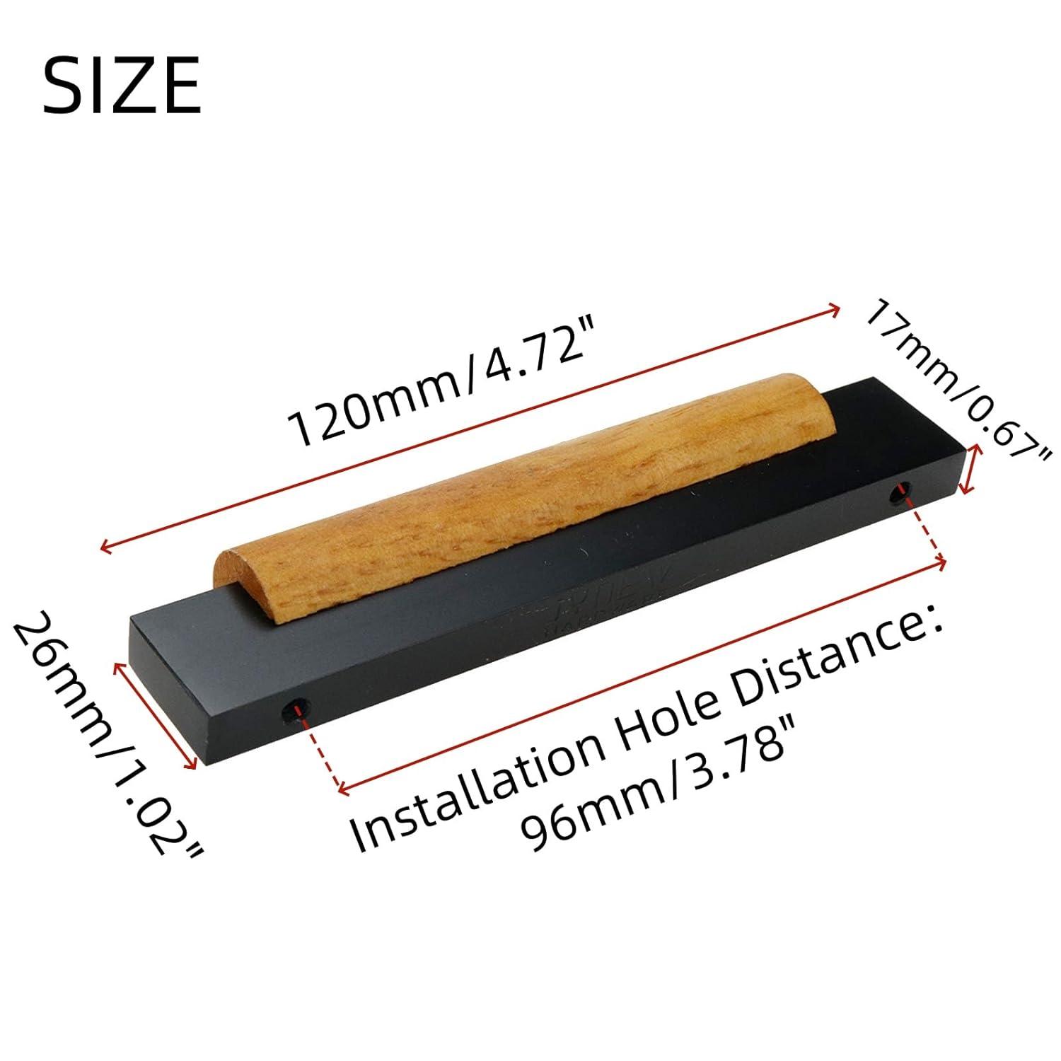 Mcredy Cabinet Handles 3.78 Inch Hole Centers Black Wooden Dresser Drawer Pulls Cbinet Hardware for Close Wardrobes Kitchen Handles Hardware, 2 Packs