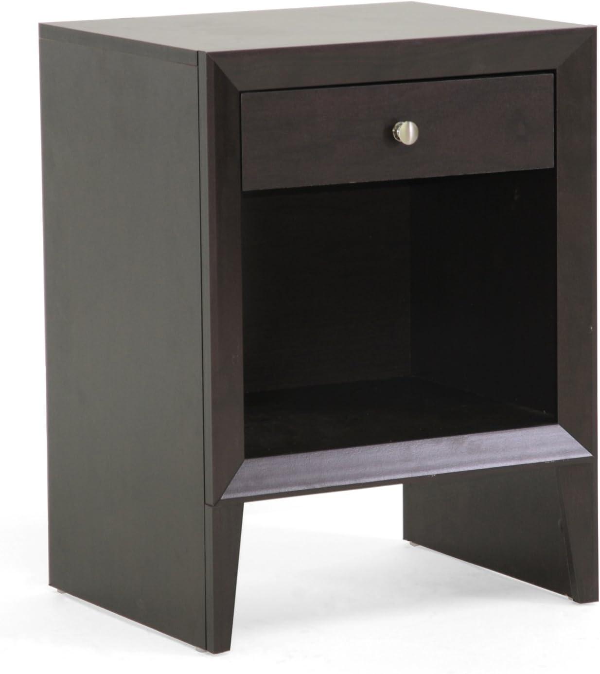 Leelanau Modern Accent Table and Nightstand Brown - Baxton Studio