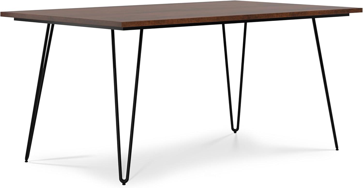 Hunter Solid Wood Top Metal Base Dining Table