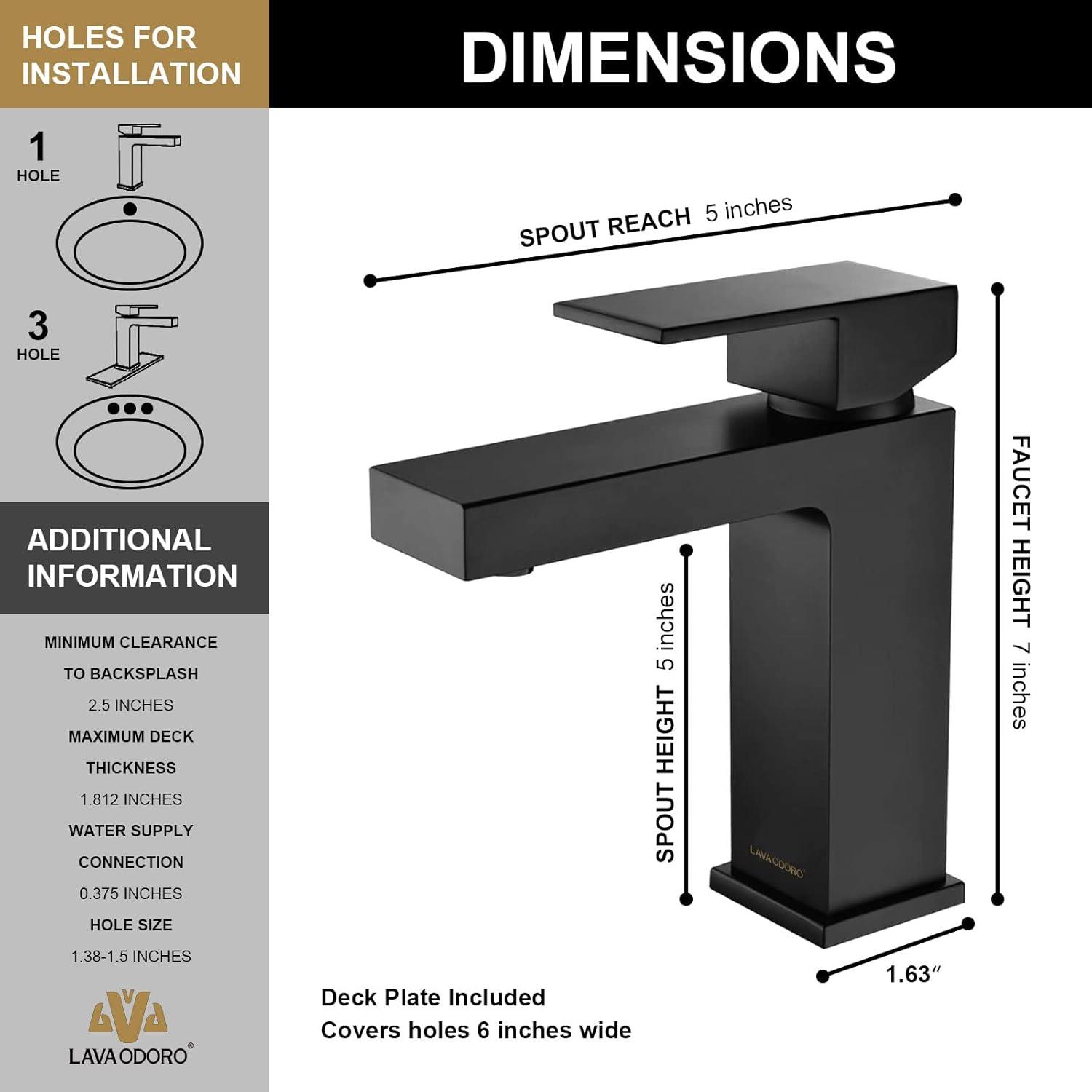 Single-handle Bathroom Faucet with Drain Assembly