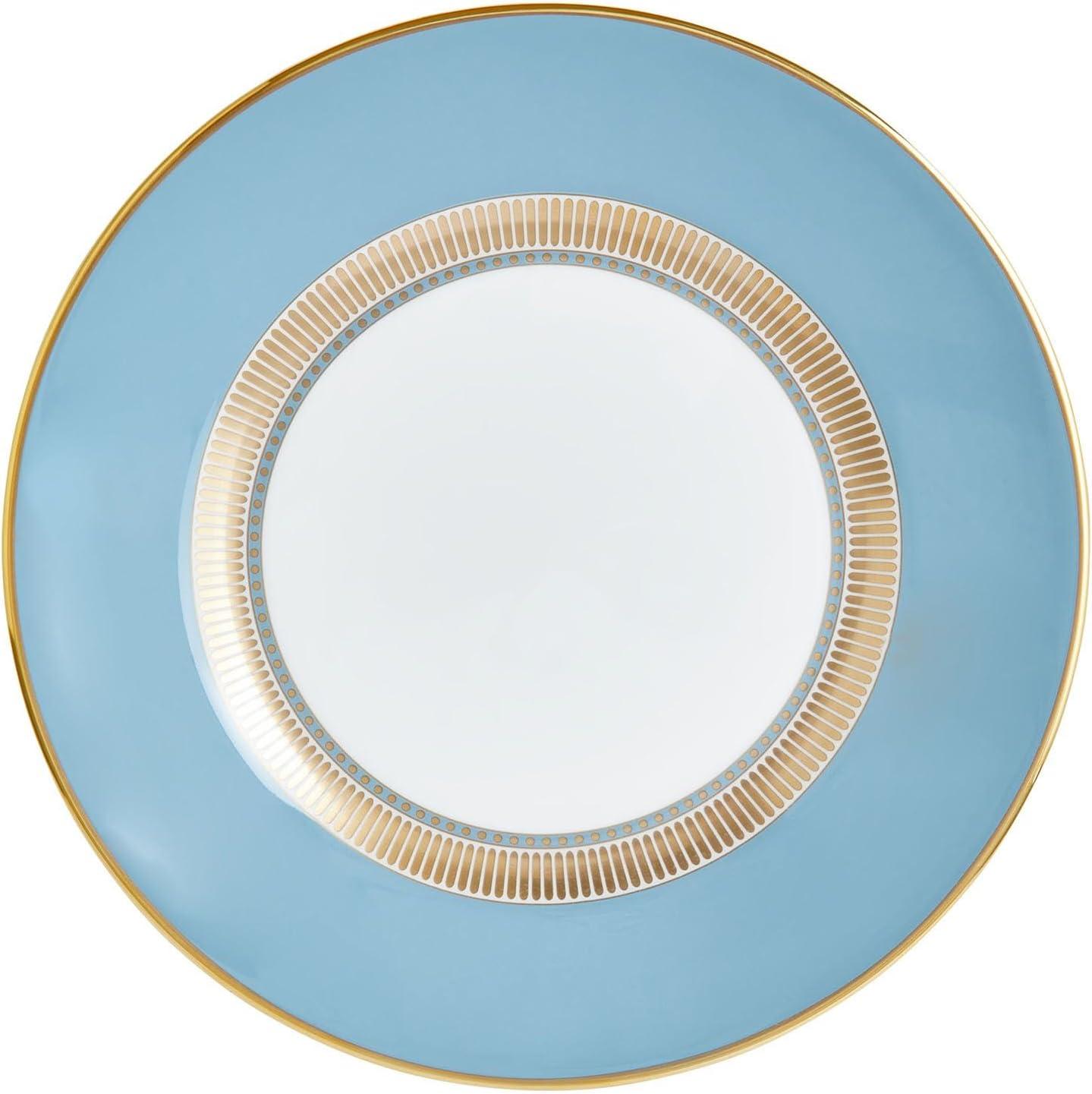 Helia Blue and Gold Handcrafted Porcelain Salad Plate