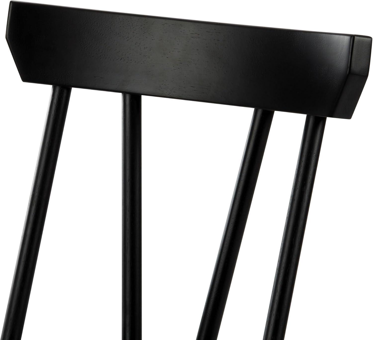 Plank+Beam Windsor Dining Chair Set of 2, Solid Wood Chairs for Kitchen, Office, Living Room, Pecan