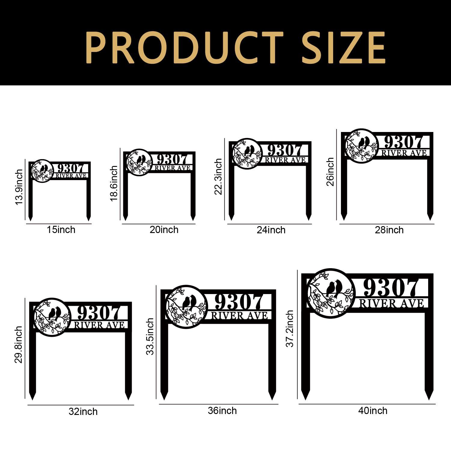 COBEKY Personalized Home Street Number Gate Fence Or Front Door Plaque | Realtor Closing Gift