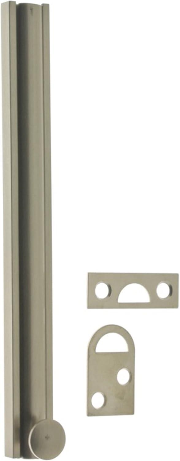 Satin Nickel 6-Inch Solid Brass Surface Bolt