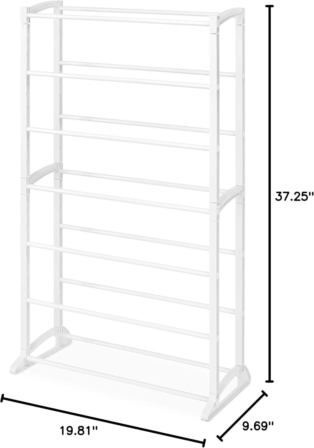 Whitmor Shoe Rack - 21-Pair - White