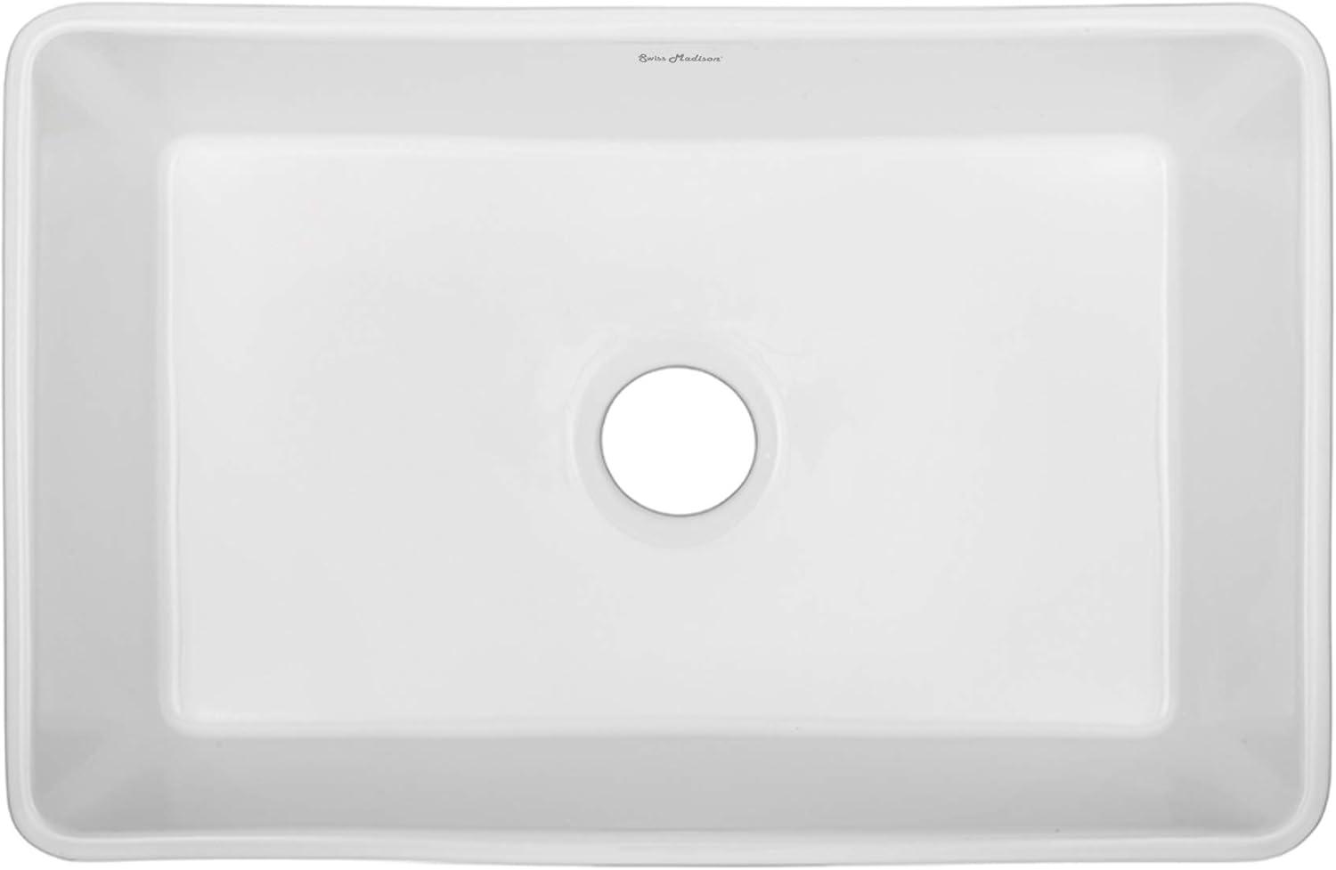 Delice 24 x 18 Ceramic, Farmhouse Kitchen Sink with Apron